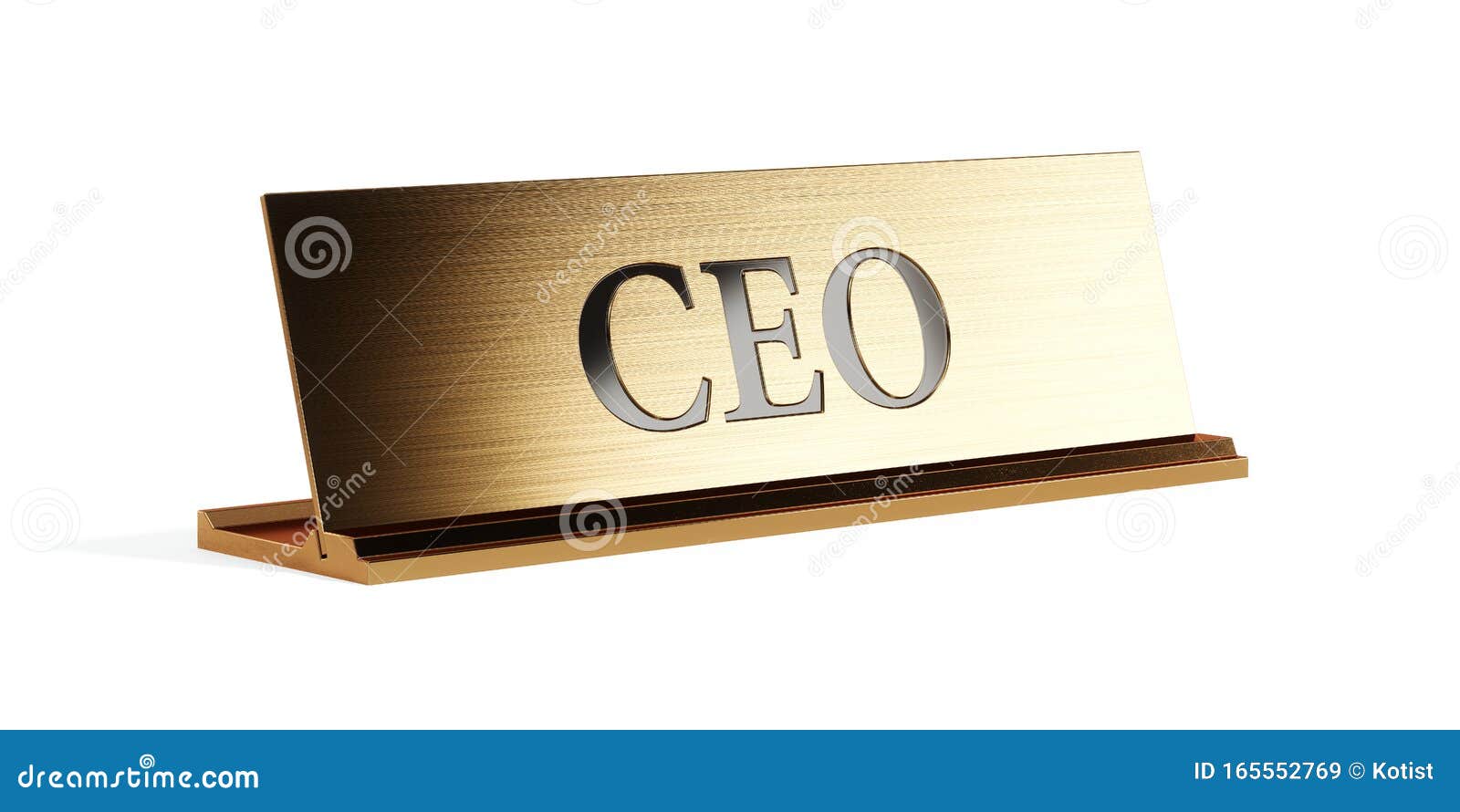 Nameplate with CEO text stock illustration. Illustration of business