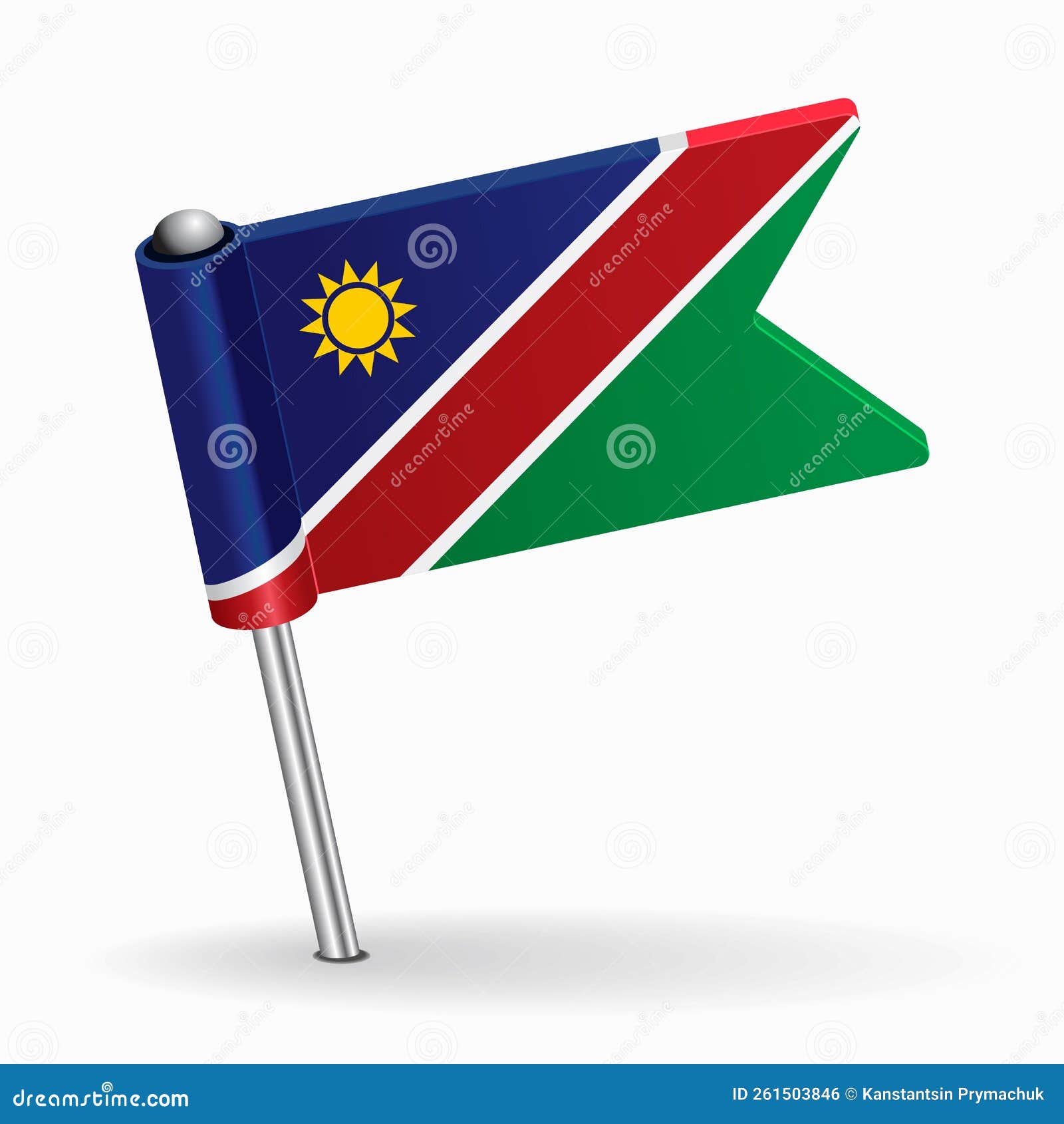 Namibian Flag Map Pointer Layout. Vector Illustration. Stock Vector Illustration of national