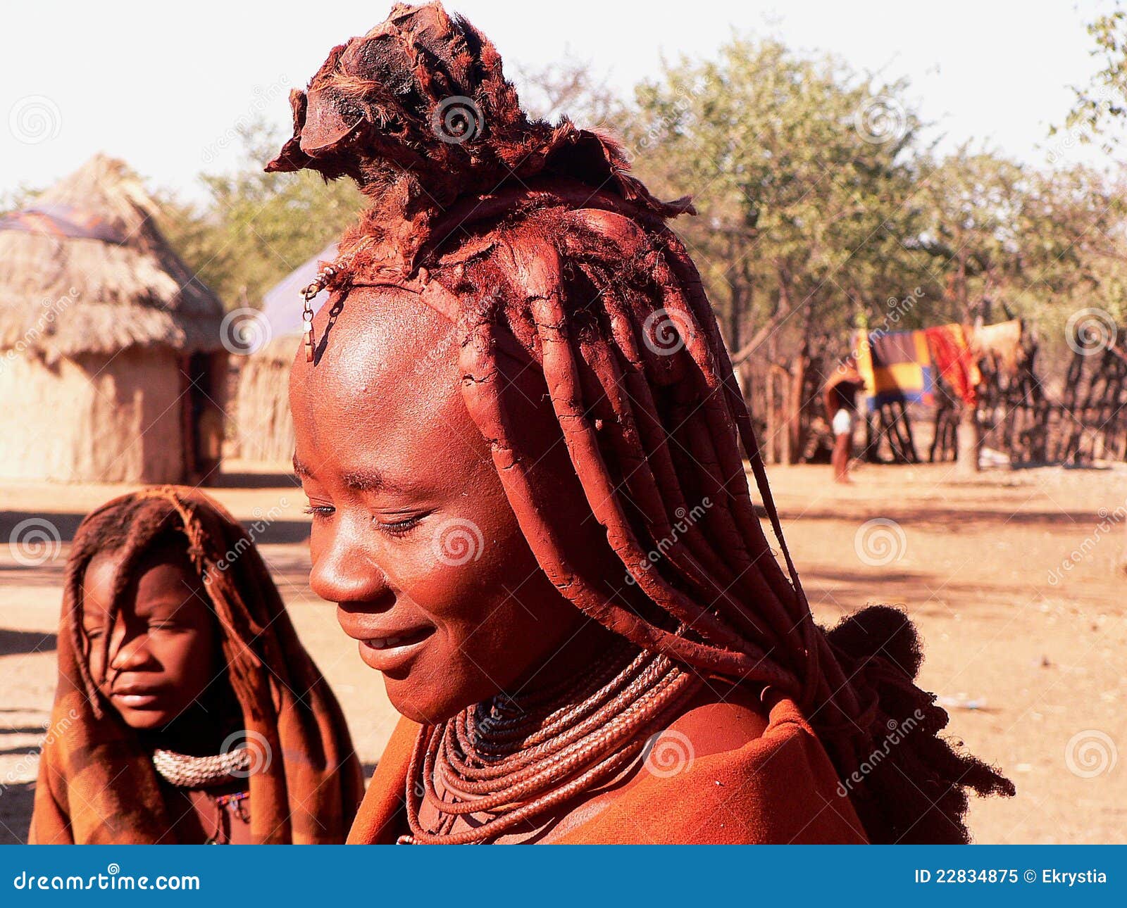 Tourist And Himba Nomadic Tribe Namibia Editorial Photo