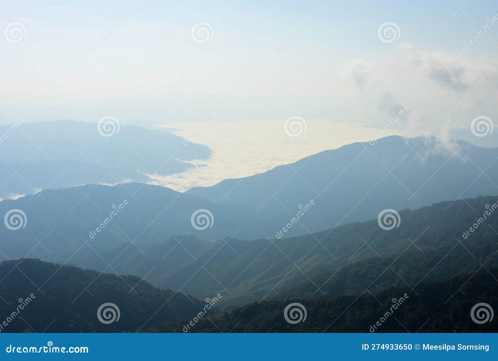 nan thailand december 26 2022 viewpoint at doi phu kha viewpoint on 1715 road ,cool mountain,street market,otop market