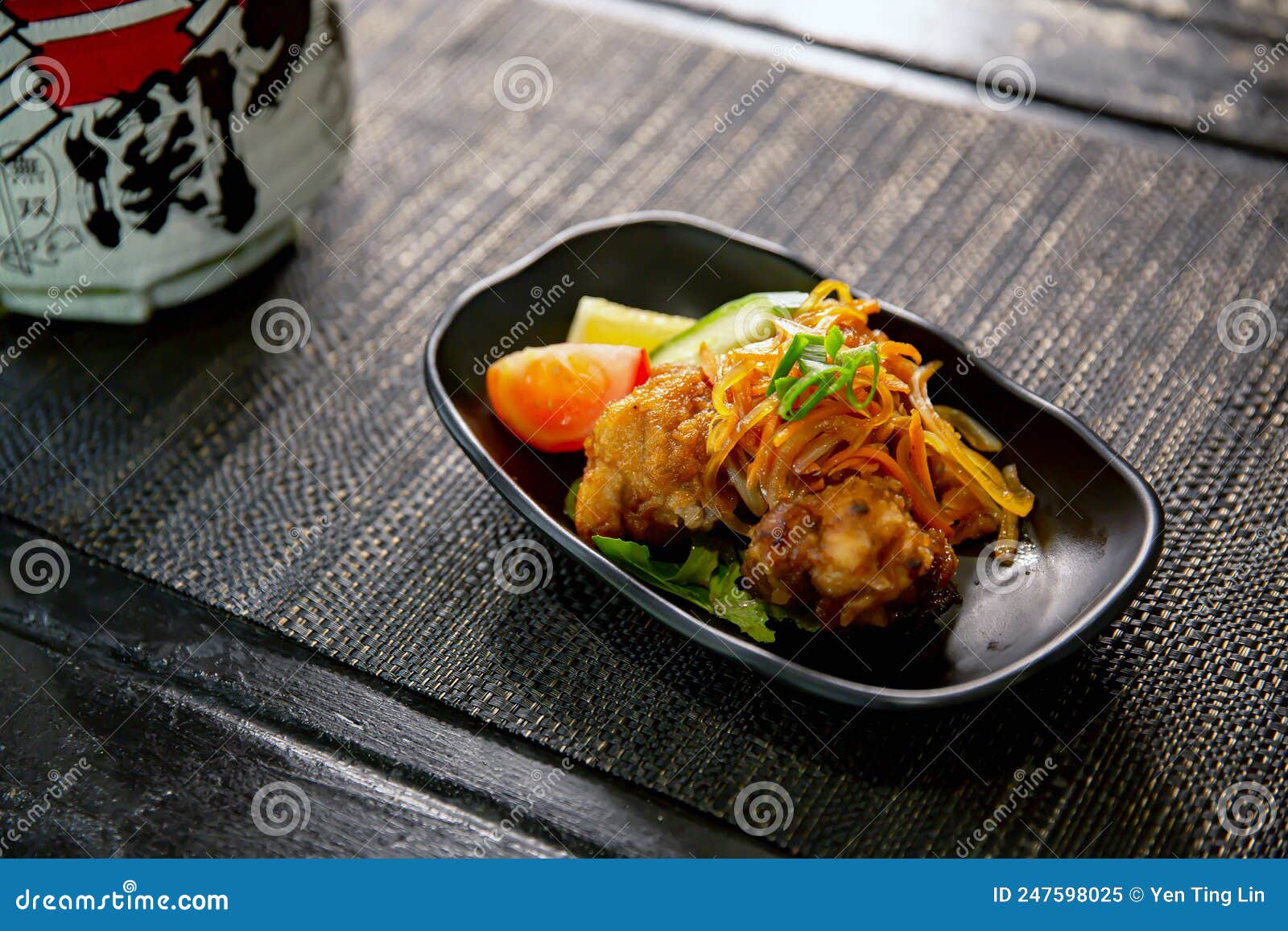 Nanbanzuke Karaage Chicken in the Traditional Japanese Ramen Restaurant ...