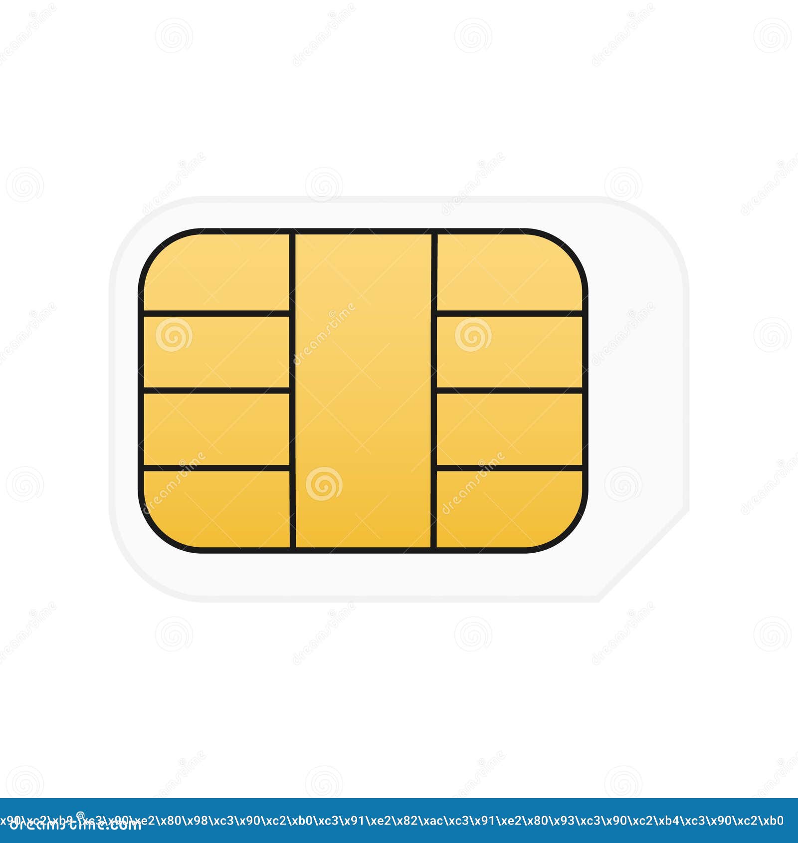 Small nano sim card and tray Royalty Free Vector Image