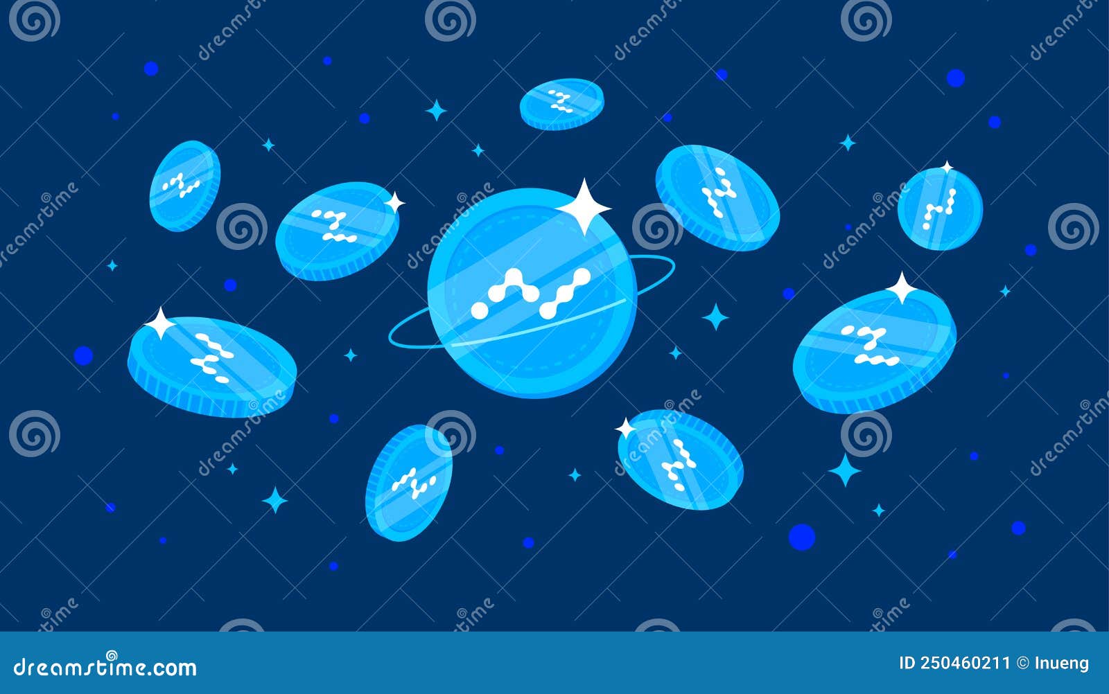Nano XNO Coins Falling from the Sky. XNO Cryptocurrency Concept Banner  Background Stock Vector - Illustration of cover, cryptography: 250460211