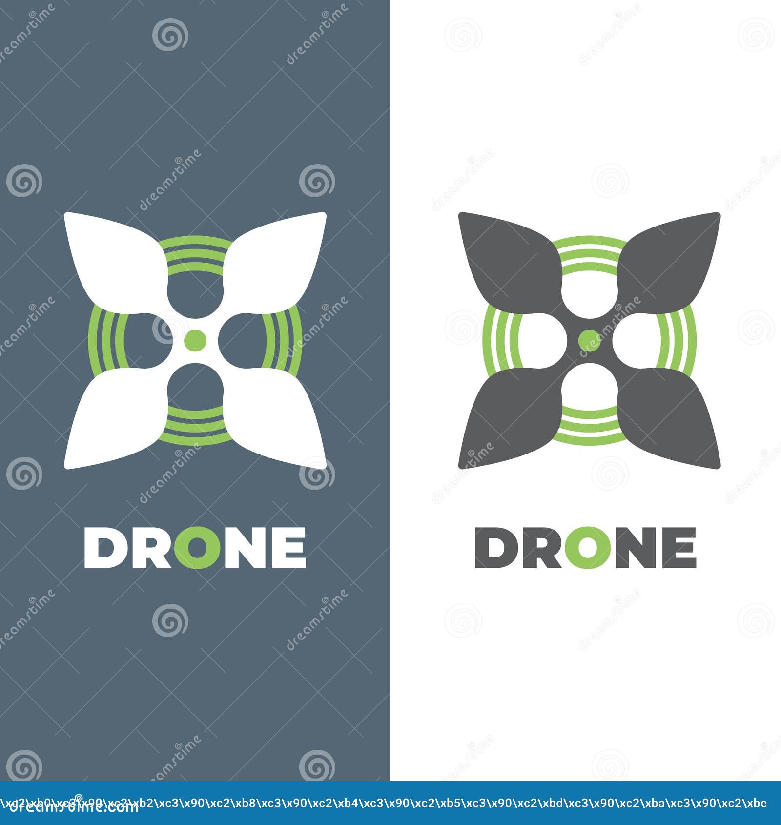 nanocopter leaf  icon. style is flat  logo, eco green color, rounded angles, white and green background.