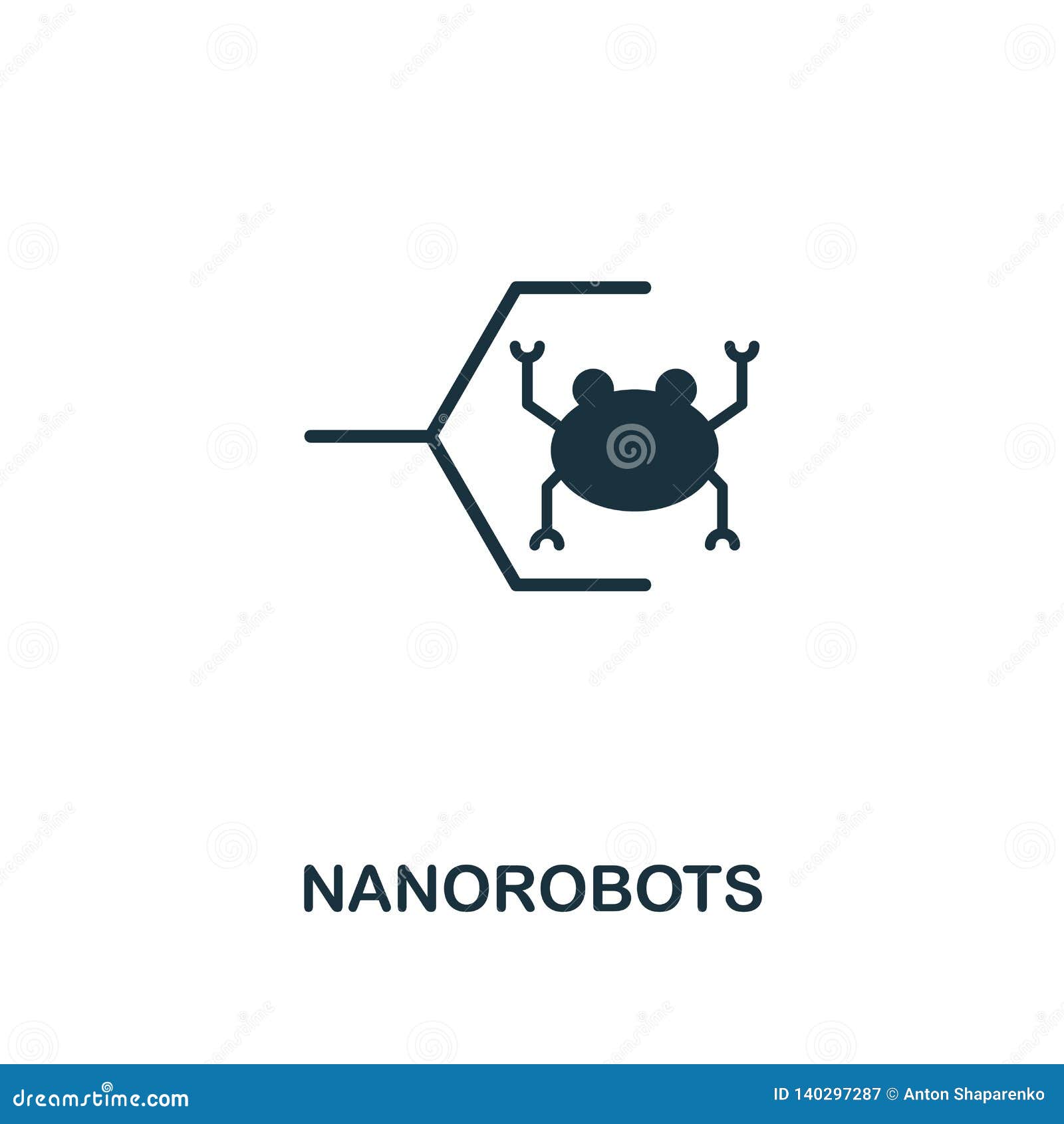 nanorobots icon. premium style  from future technology icons collection. pixel perfect nanorobots icon for web
