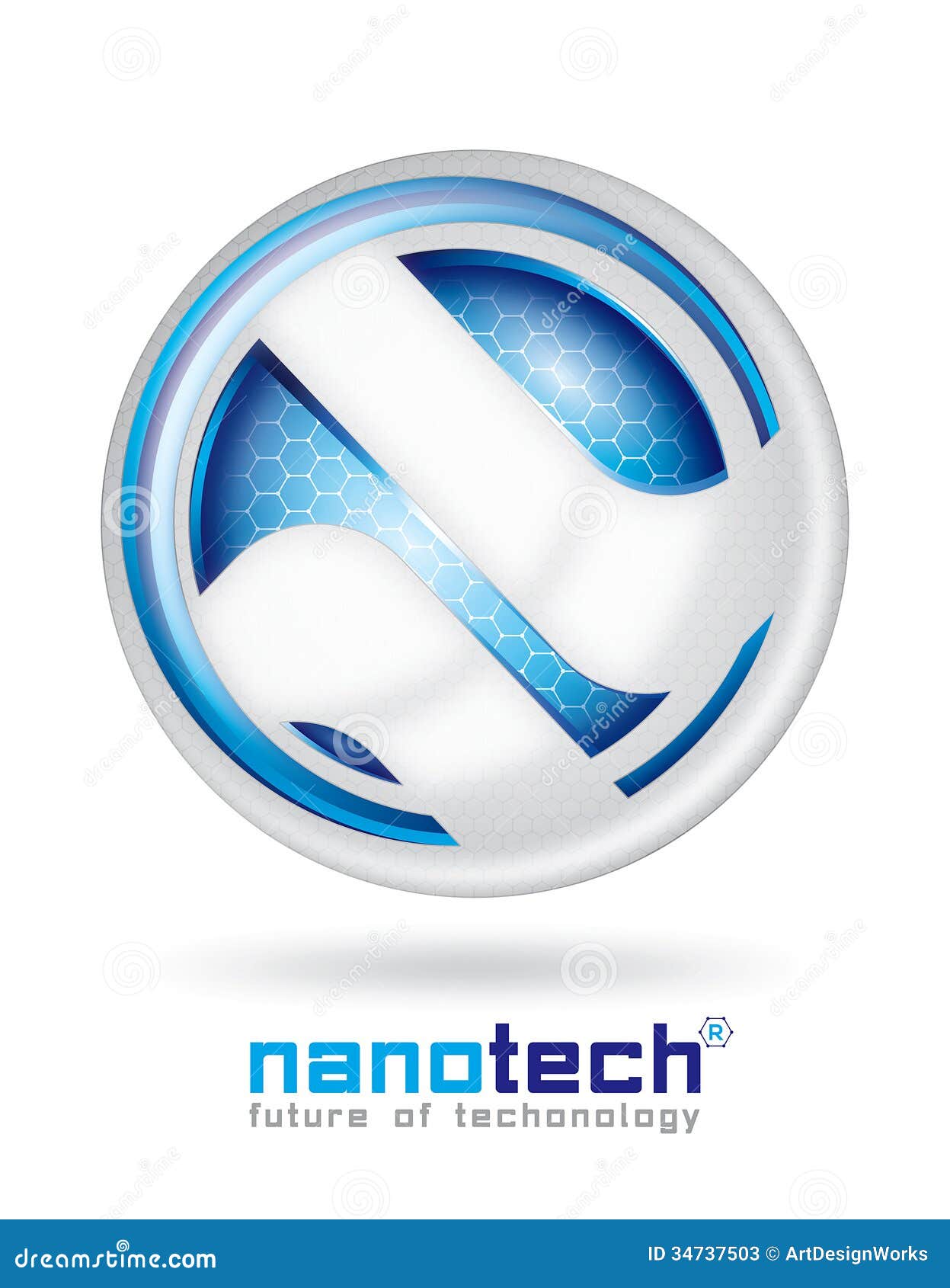 Nanotech logo design stock illustration. Image of color ...