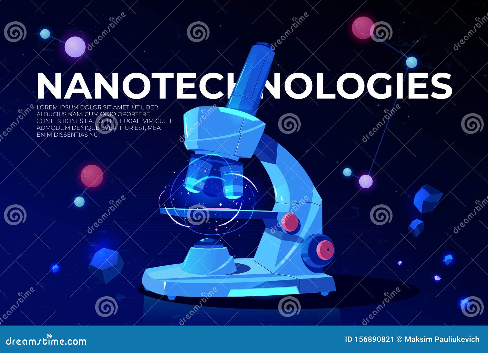 nanotechnologies research cartoon  banner