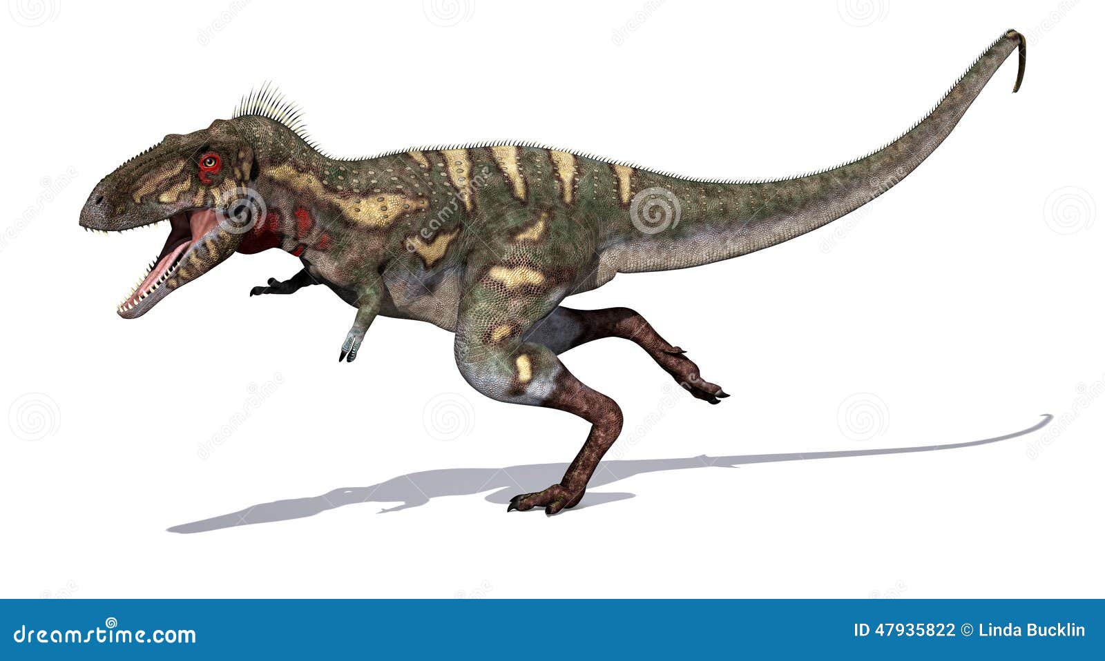 Tyrannosaurus From The Cretaceous Era 3d Illustration Stock Photo