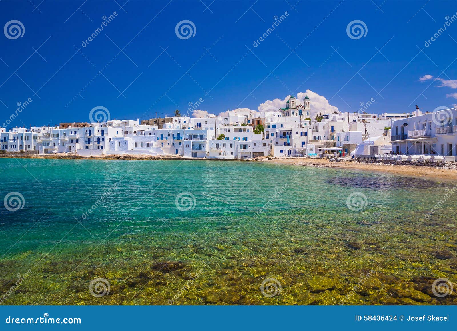 naoussa town, paros island, cyclades, aegean, greece