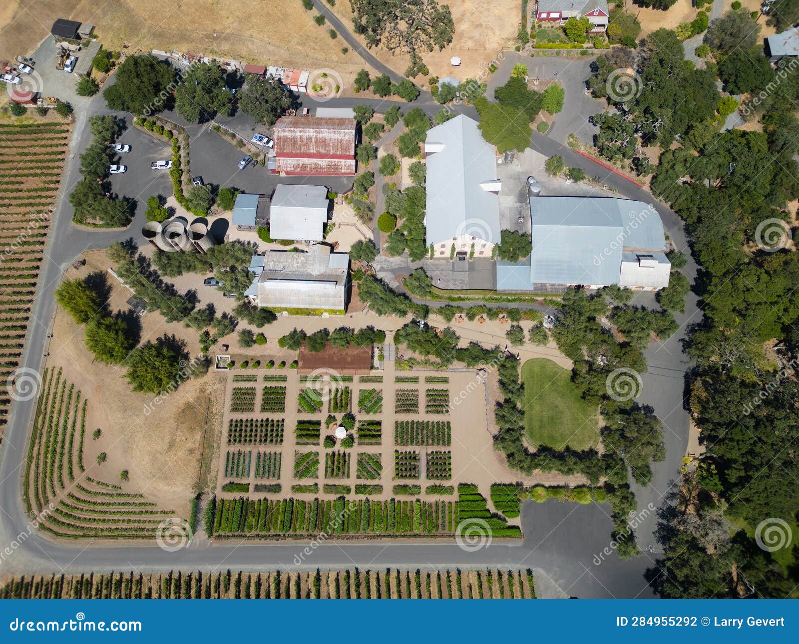 Napa Valley Winery and Garden, from the Air Stock Photo Image of napa