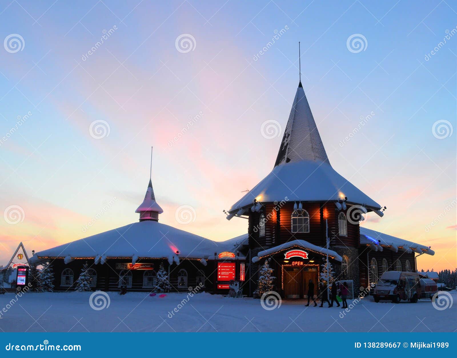 Napapiiri Arctic Circle, Rovaniemi Finland. Santa Claus Village