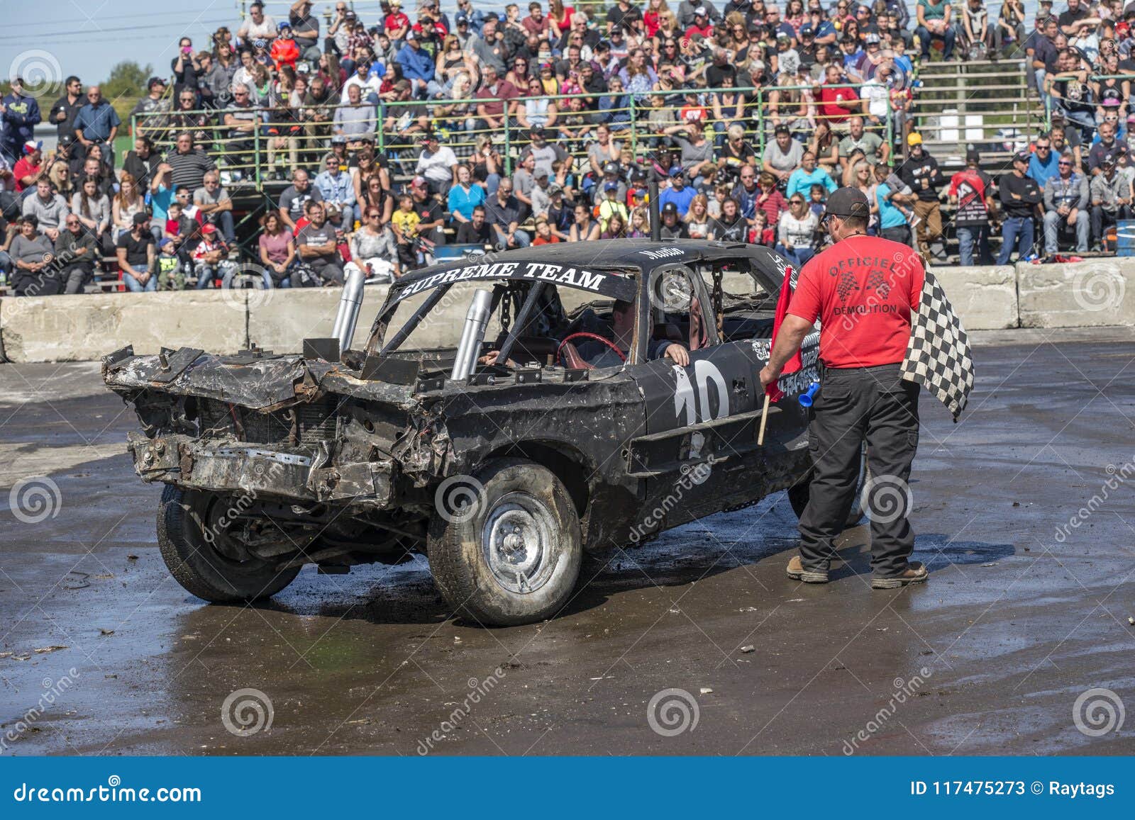 Winner after Demolition Derby Editorial Stock Photo Image of scrap