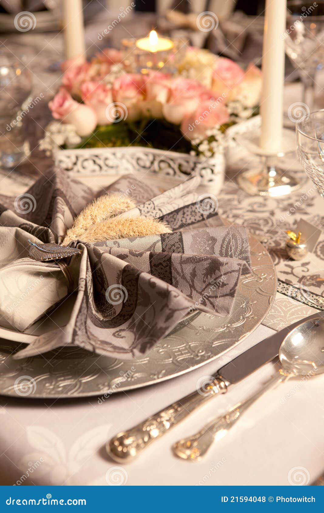 Napkin art stock photo. Image of festive, candles, fine 21594048