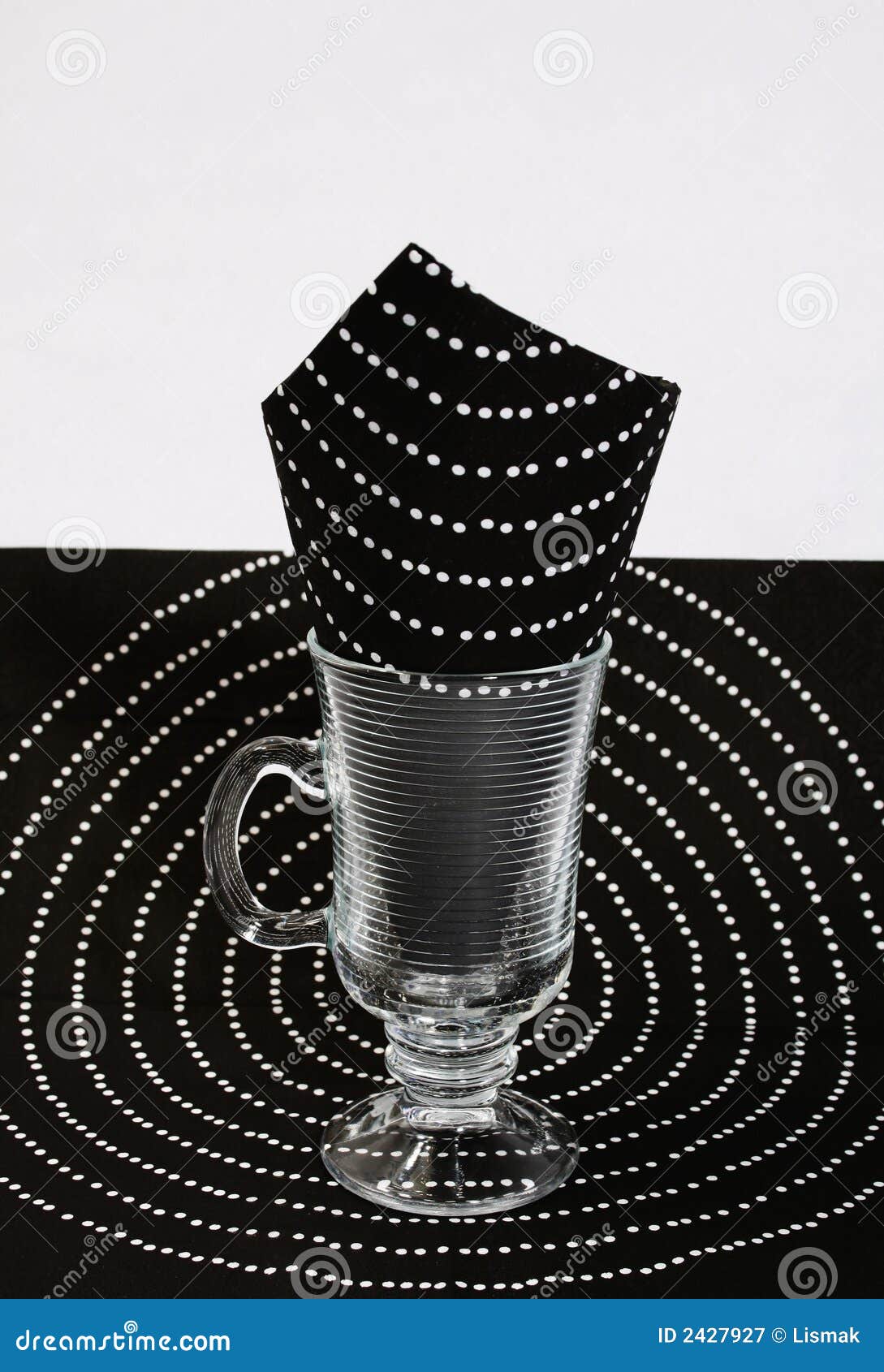 Napkin in a glass stock image. Image of menu, closeup 2427927