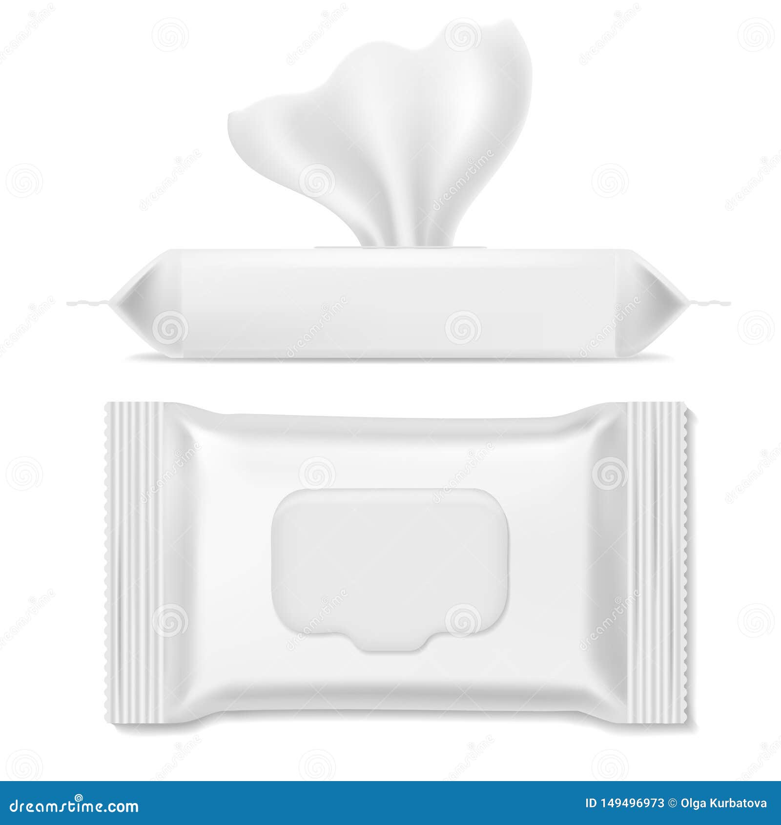 Download Napkin Pack Antibacterial Packs Wet Wipes Hygiene Paper Hand Napkin Makeup Clean Mockup Packing Template Realistic Stock Vector Illustration Of Baby Empty 149496973