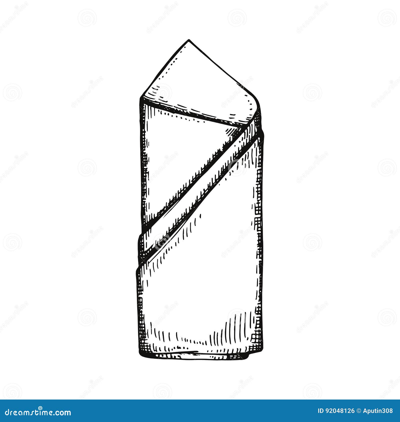 Napkin vector hand drawing stock vector. Illustration of table 92048126