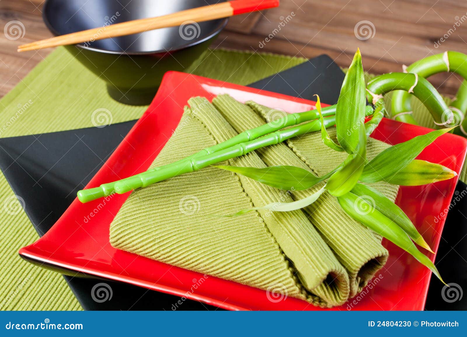 Napkins on a Japanese Dinner Table Stock Photo Image of decorated
