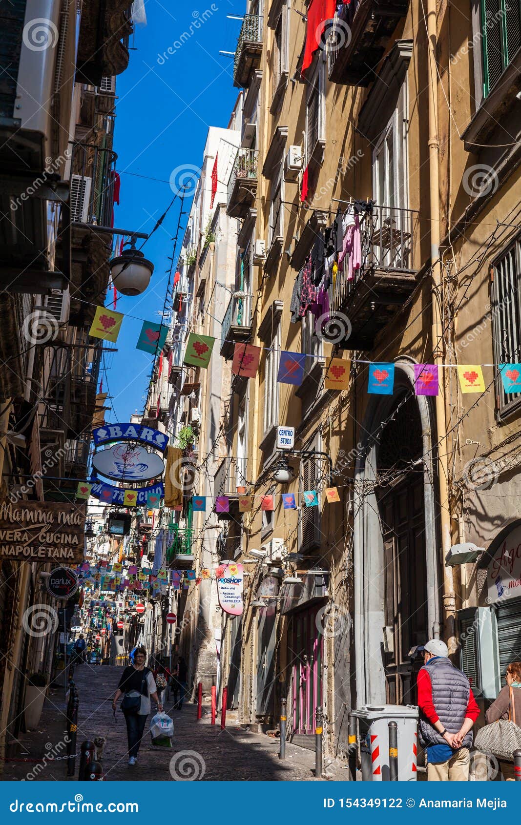 Decorations at the Spanish Quarter in Naples Editorial Photography