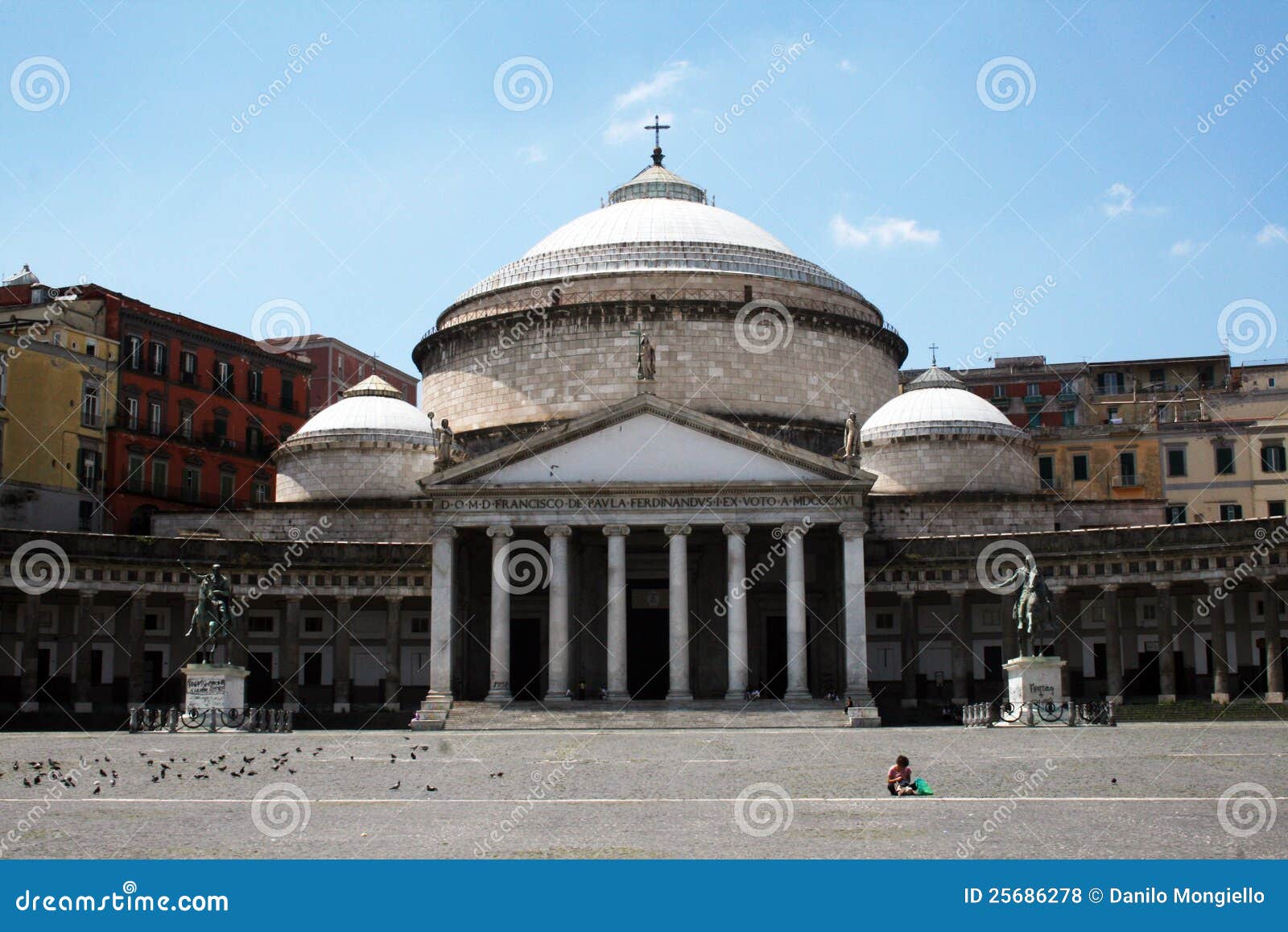 Naples main square stock photo. Image of cultural, architecture 25686278