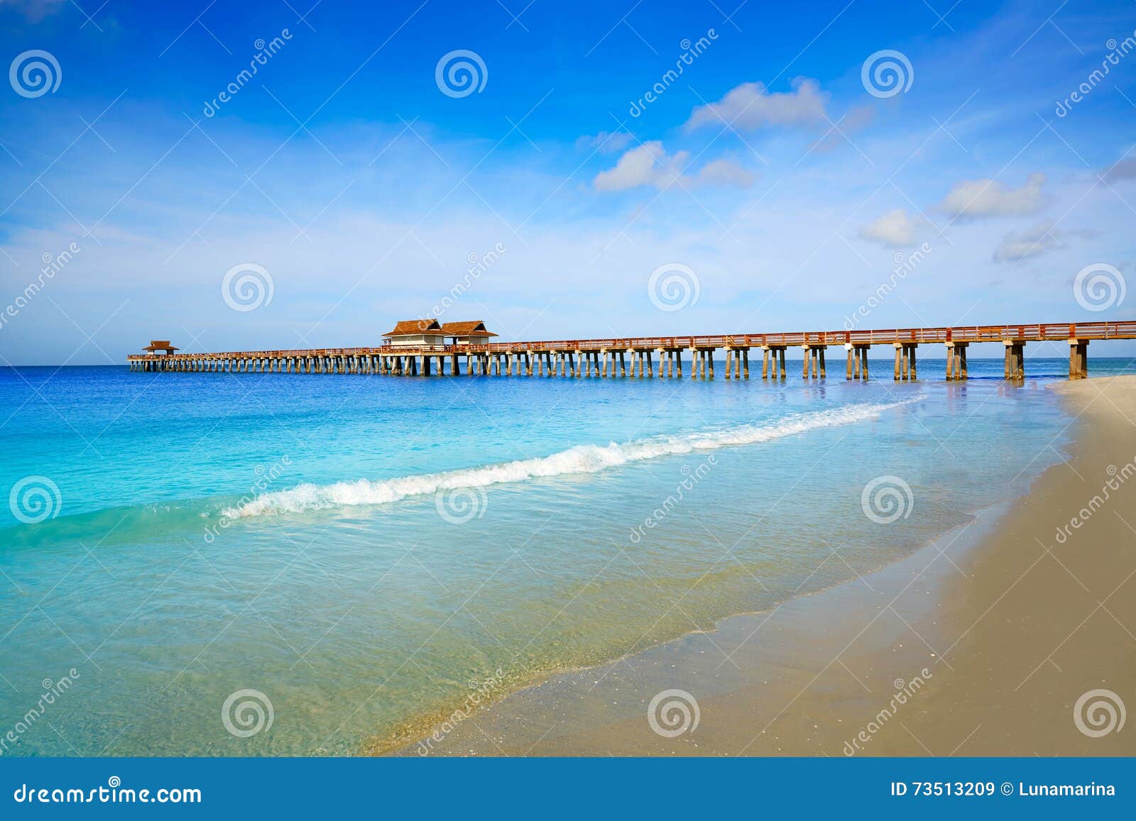 naples pier and beach in florida usa