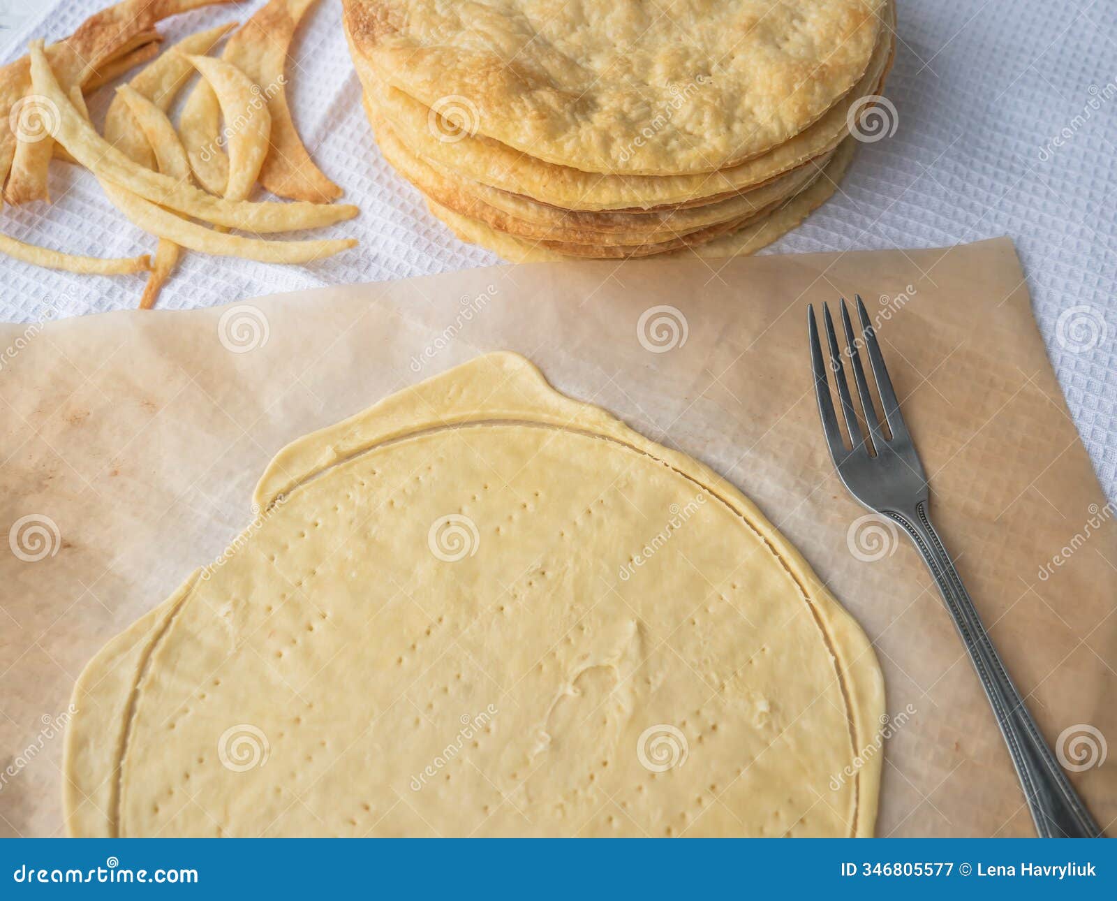 napoleon multilayer cake home cooking concept