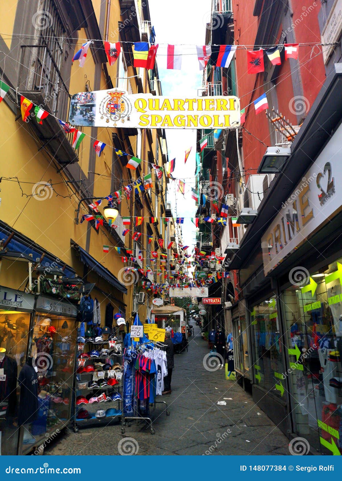 Napoli quartieri spagnoli editorial stock image. Image of spanish