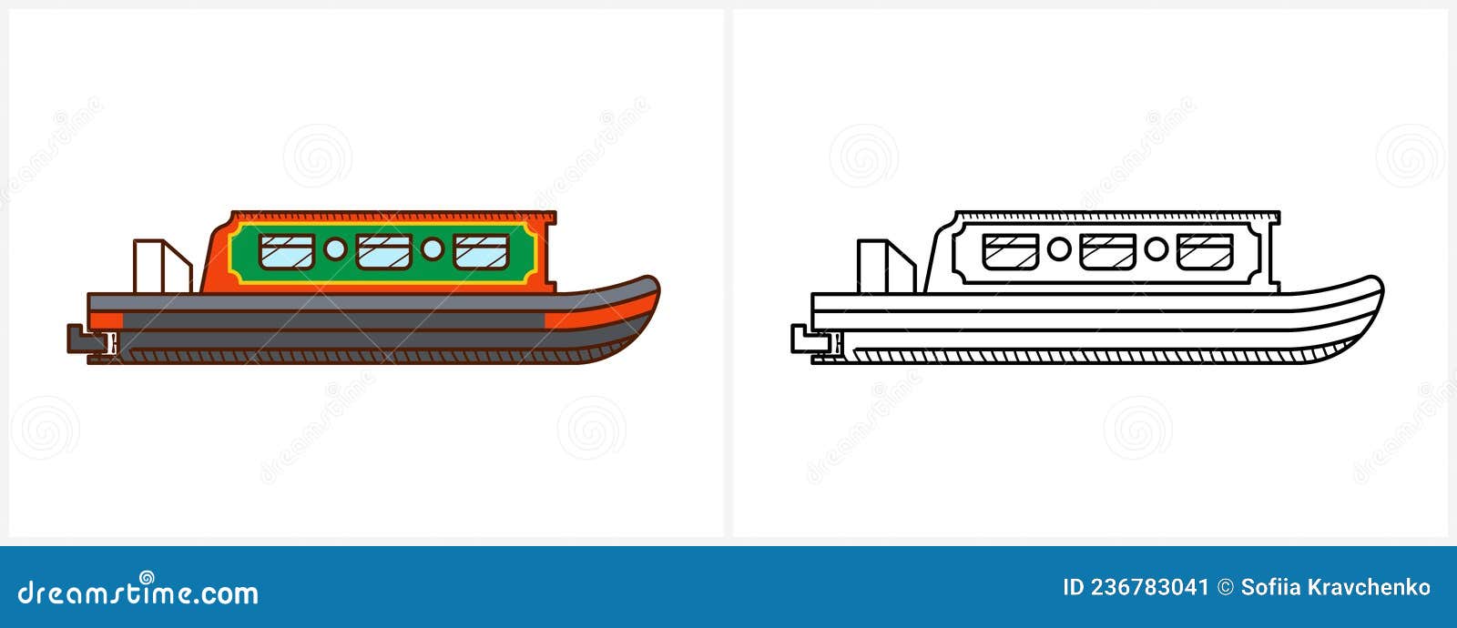 narrow-boat-coloring-page-for-kids-narrow-boat-cartoon-vector