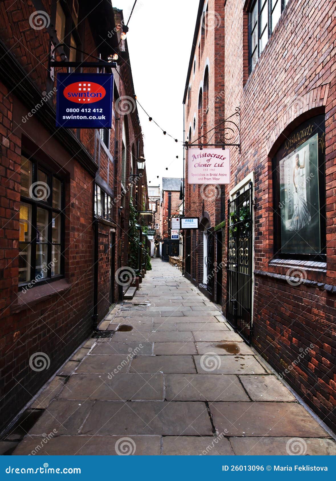 Narrow Lane in Chester Town, UK Editorial Photo Image of tourist
