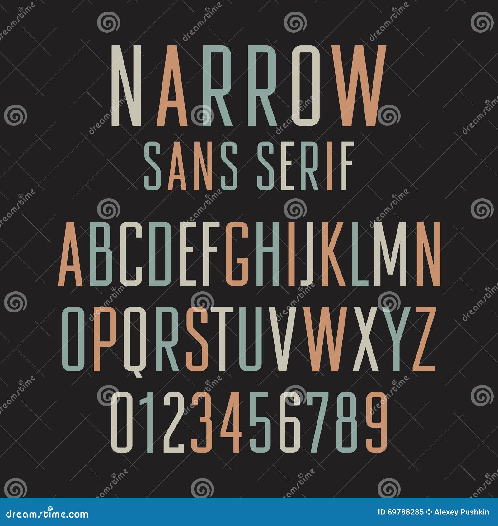 narrow sans serif 001