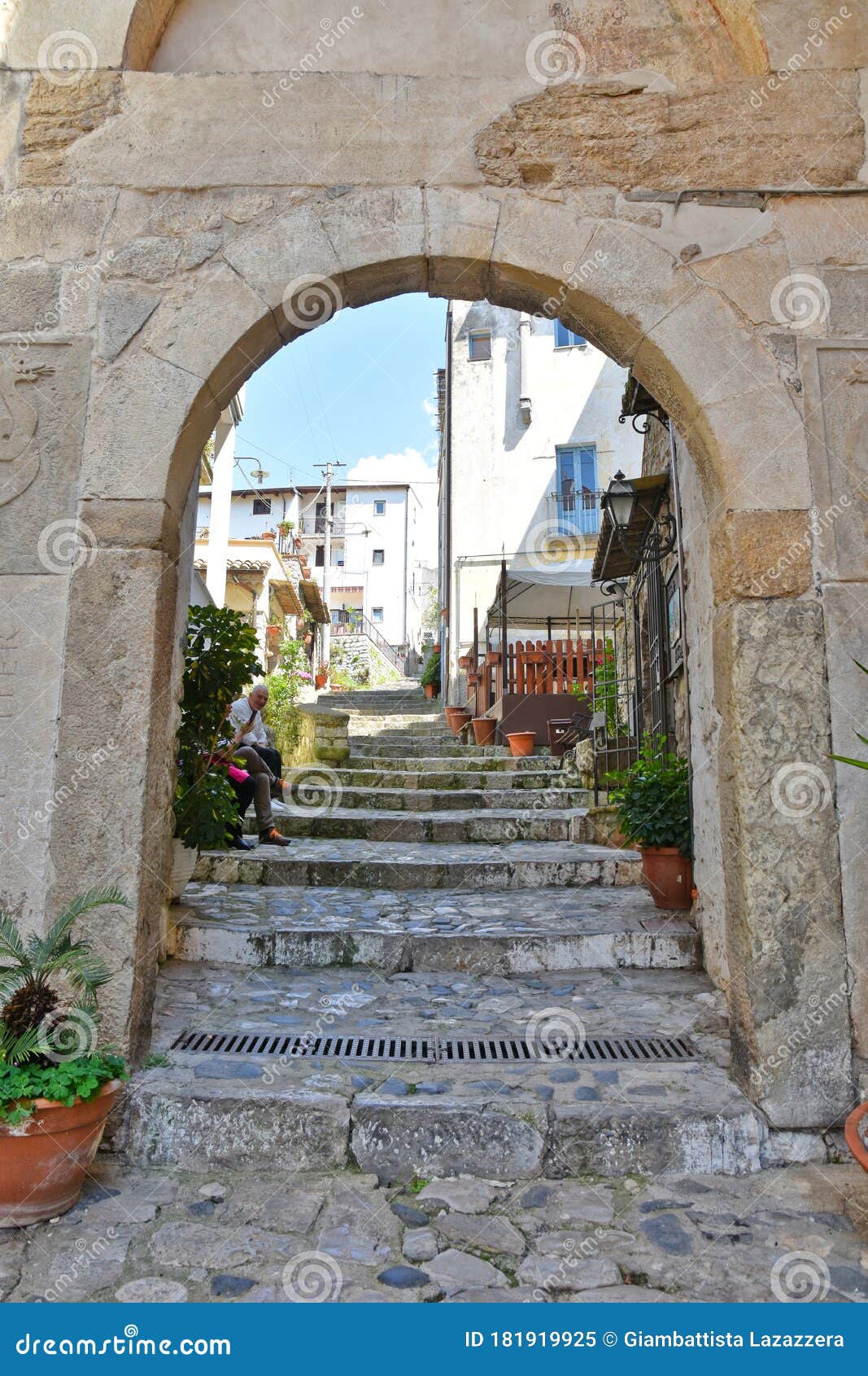 the architecture of the old town of itri in the lazio region, italy.