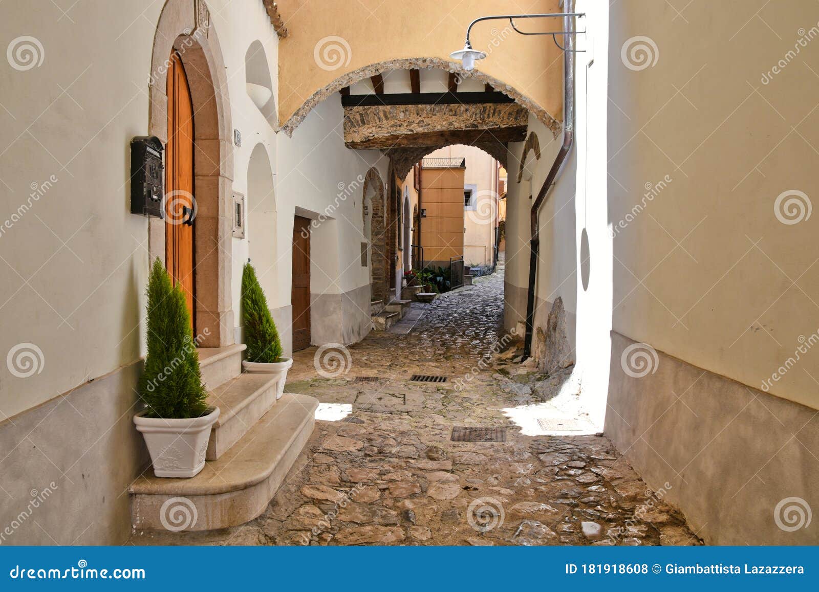 the architecture of the old town of itri in the lazio region, italy.