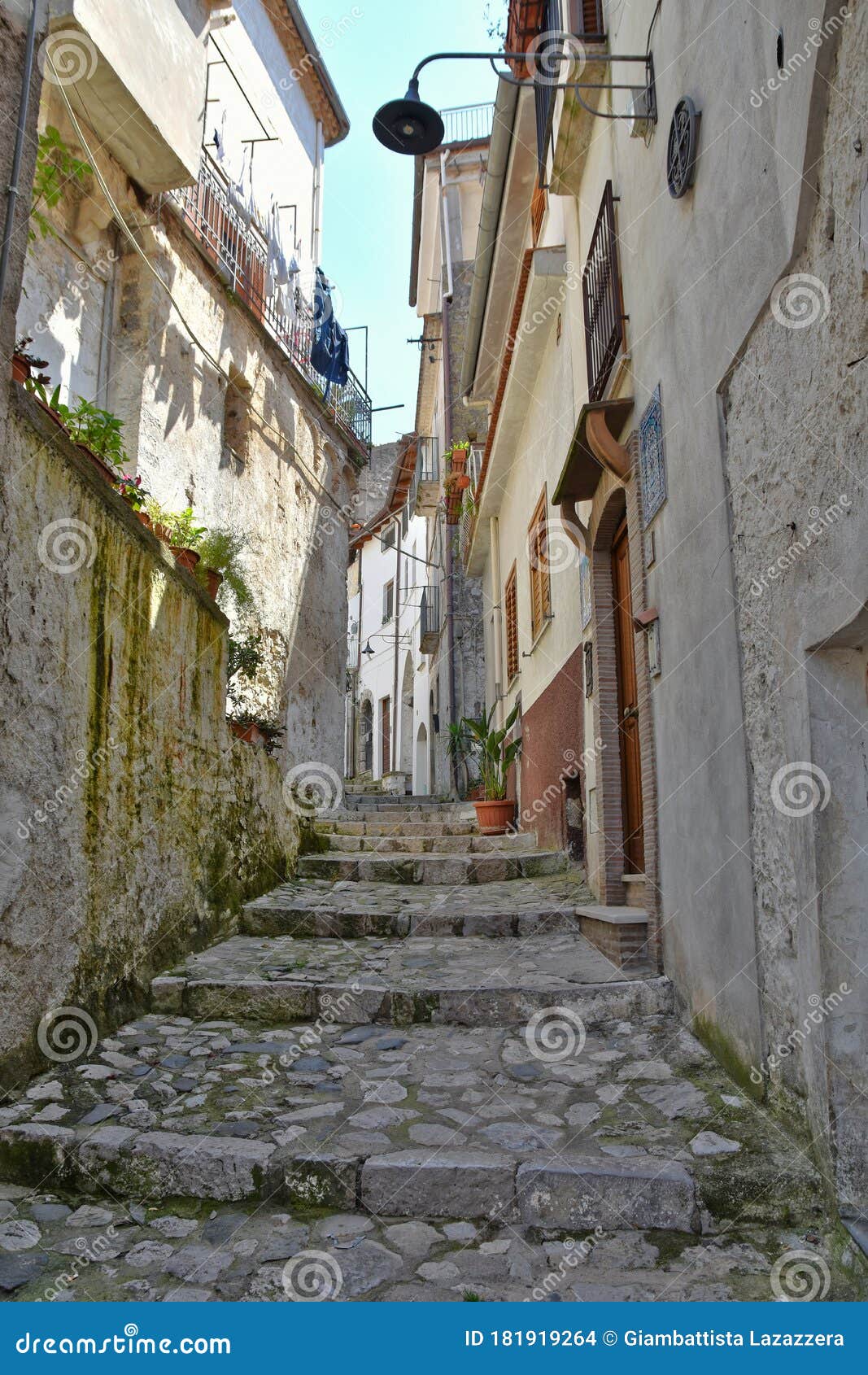 the architecture of the old town of itri in the lazio region, italy.