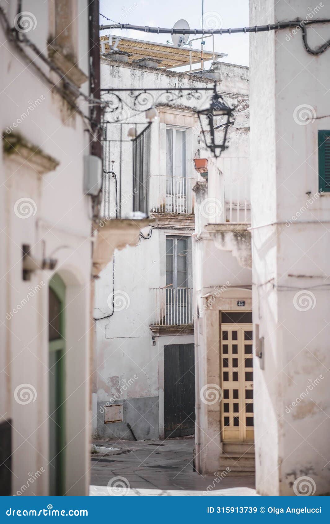 narrow streets of old town of martina franca,