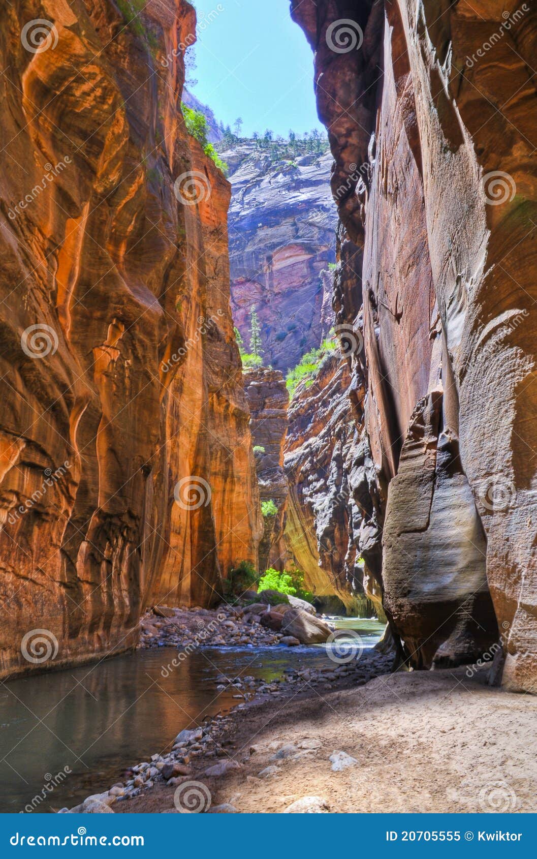 The Narrows stock image. Image of landscape, backpack 20705555