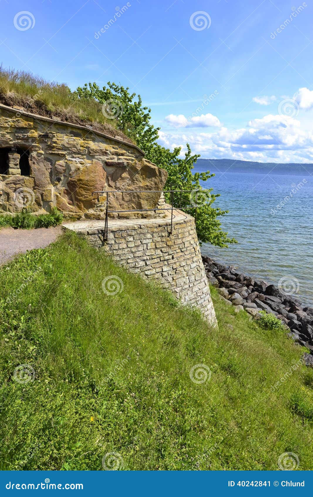 nas castle ruins in visingso, sweden.