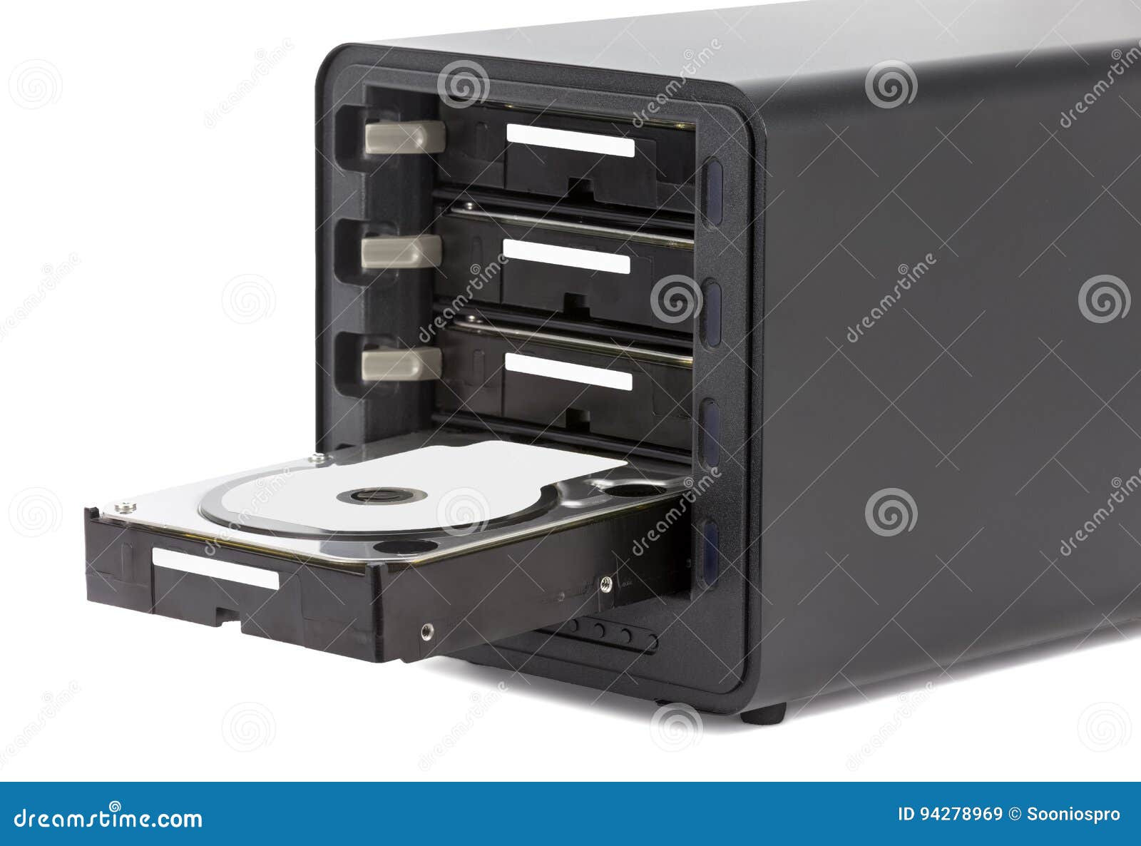 nas, storage connected to the network. several hard drives