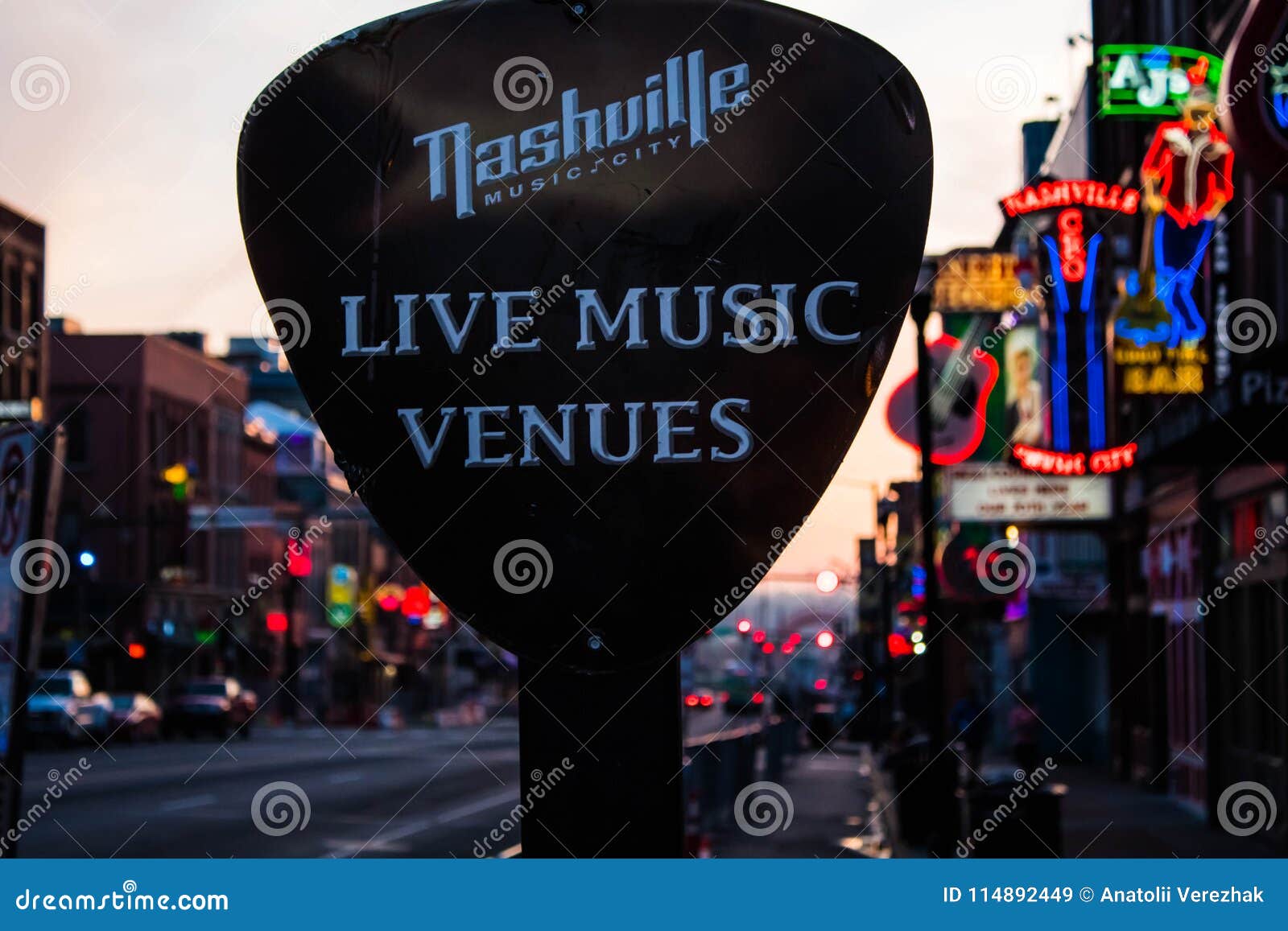 Nashville Live Music Venue editorial stock image. Image of frost