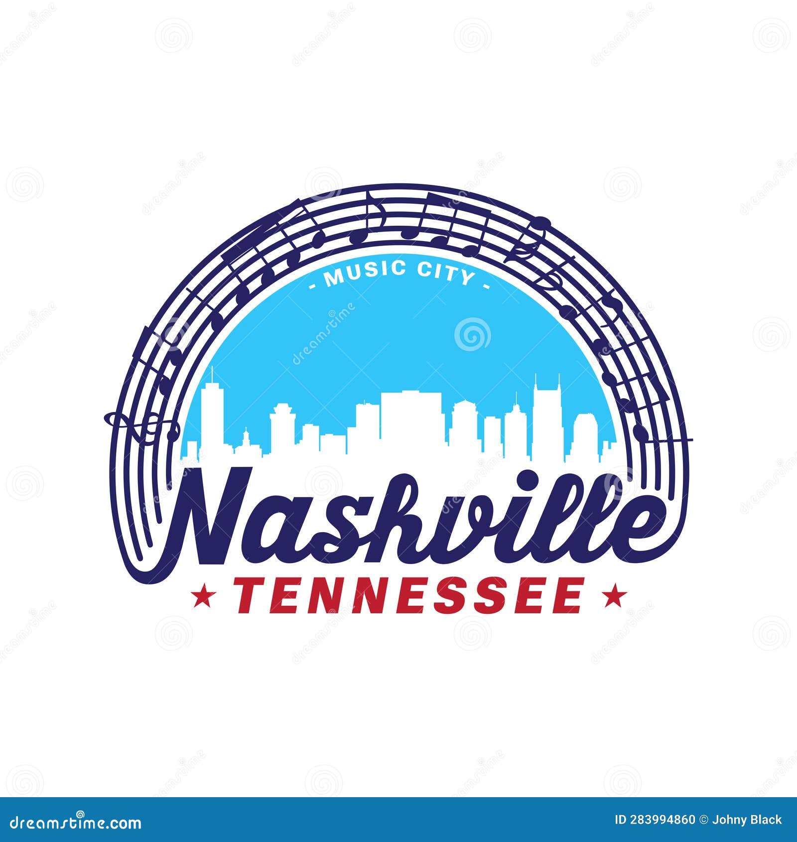 Nashville, Tennessee, USA. Nashville Logo Design Template. Vector and ...