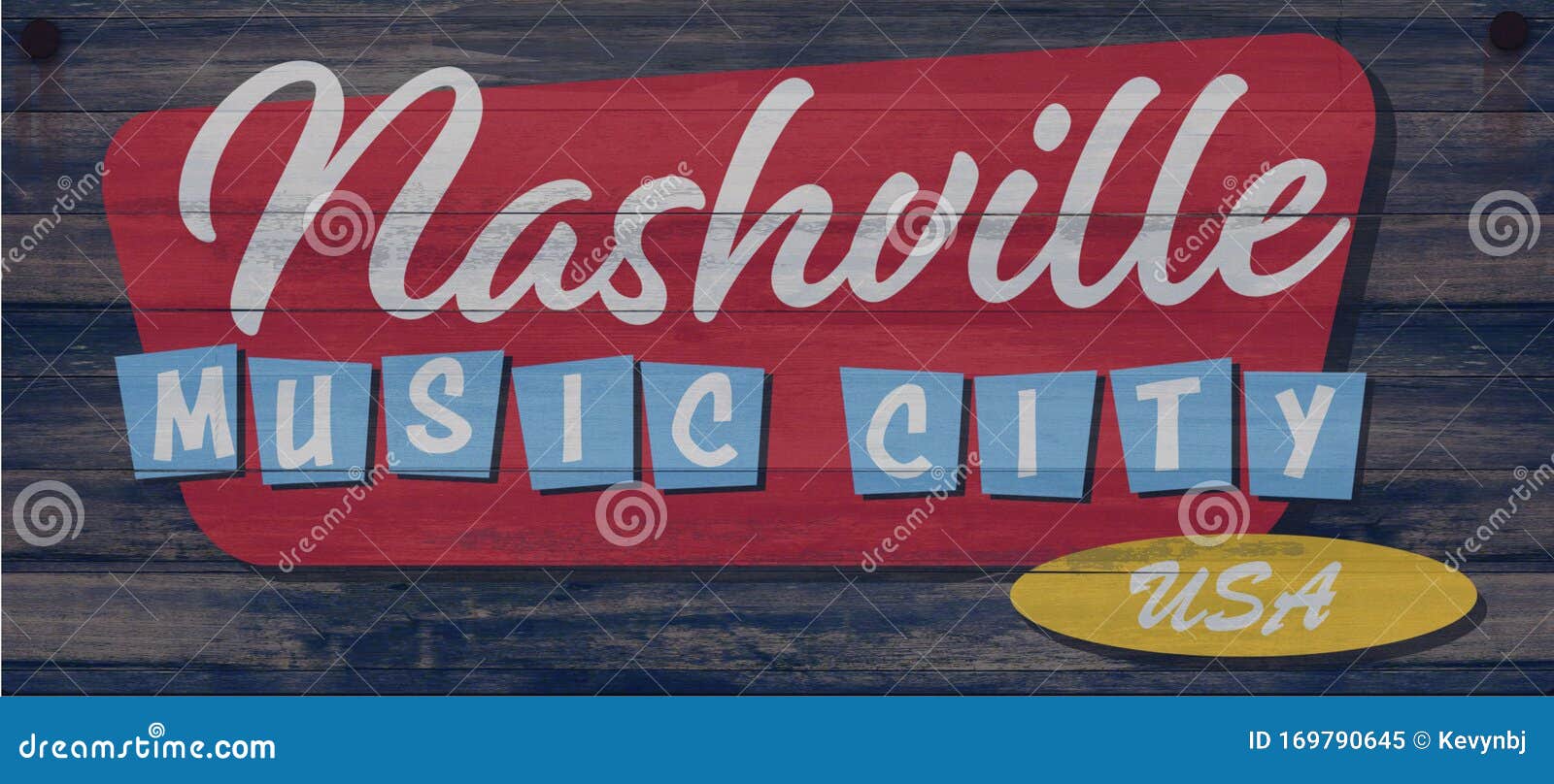 nashville sign art wood plaque