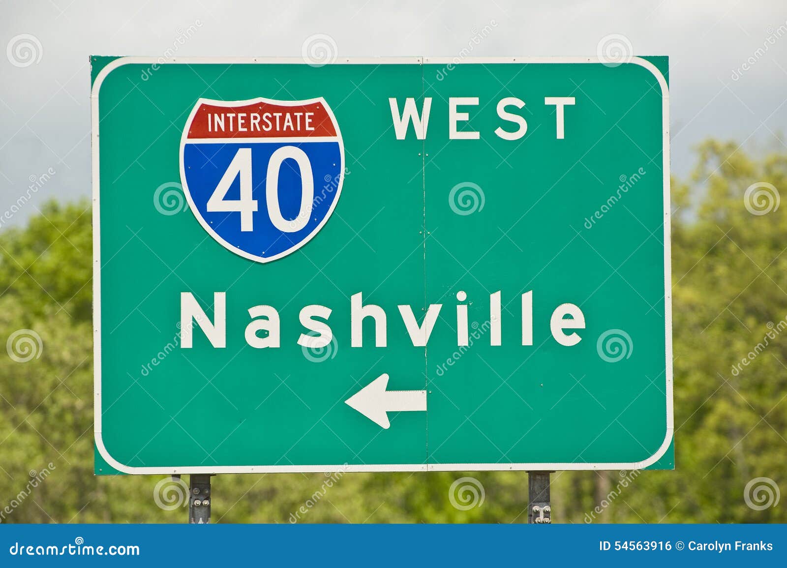 Nashville Tennessee Road Sign Stock Photo Image 54563916