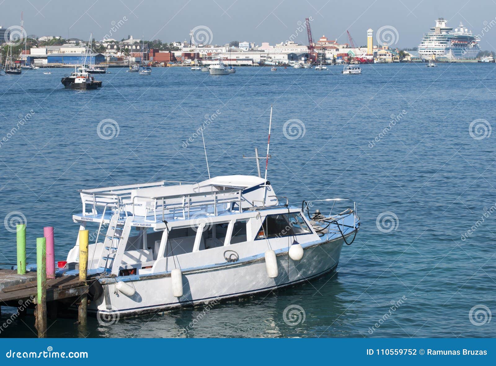 nassau city water taxi stock photo. image of nassau - 110559752