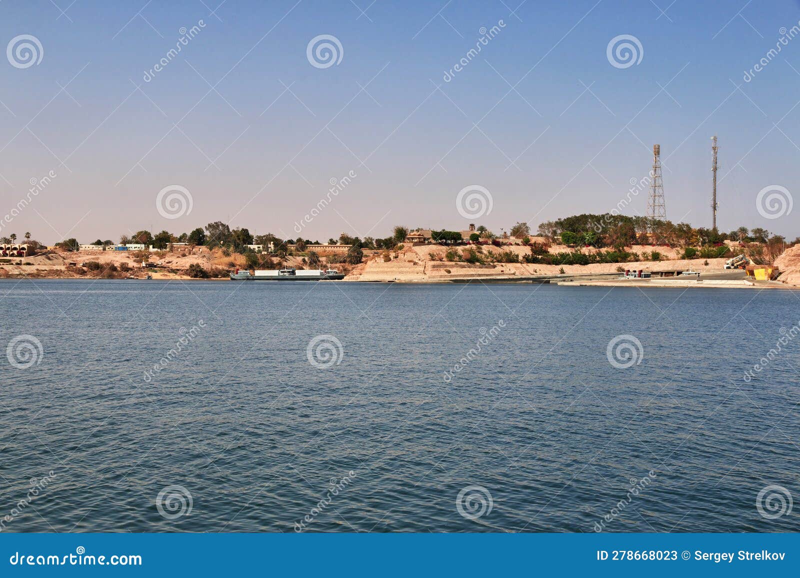 Nasser Lake on Nile River Close Abu Simbel, Egypt Stock Image Image