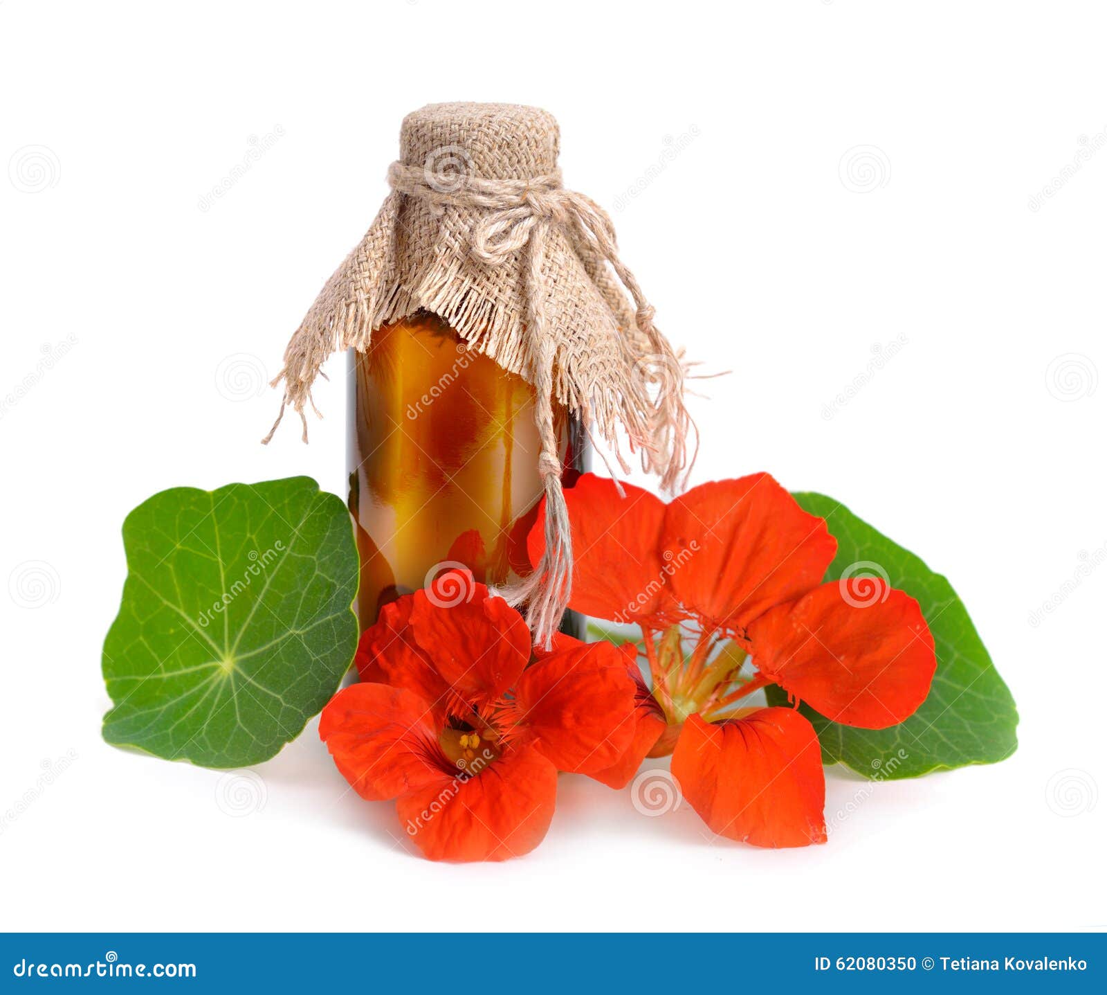 Nasturtium Flowers with a Pharmaceutical Bottle. Stock Photo Image of shot, garden 62080350