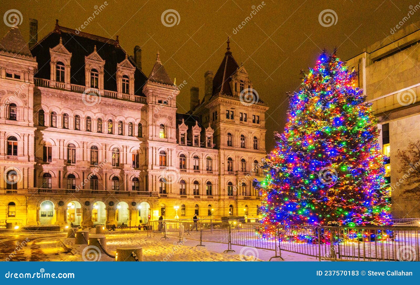 Natal Oficial Do Estado De Nova Iorque Acendeu à Noite Foto de Stock  Editorial - Imagem de noite, dezembro: 237570183