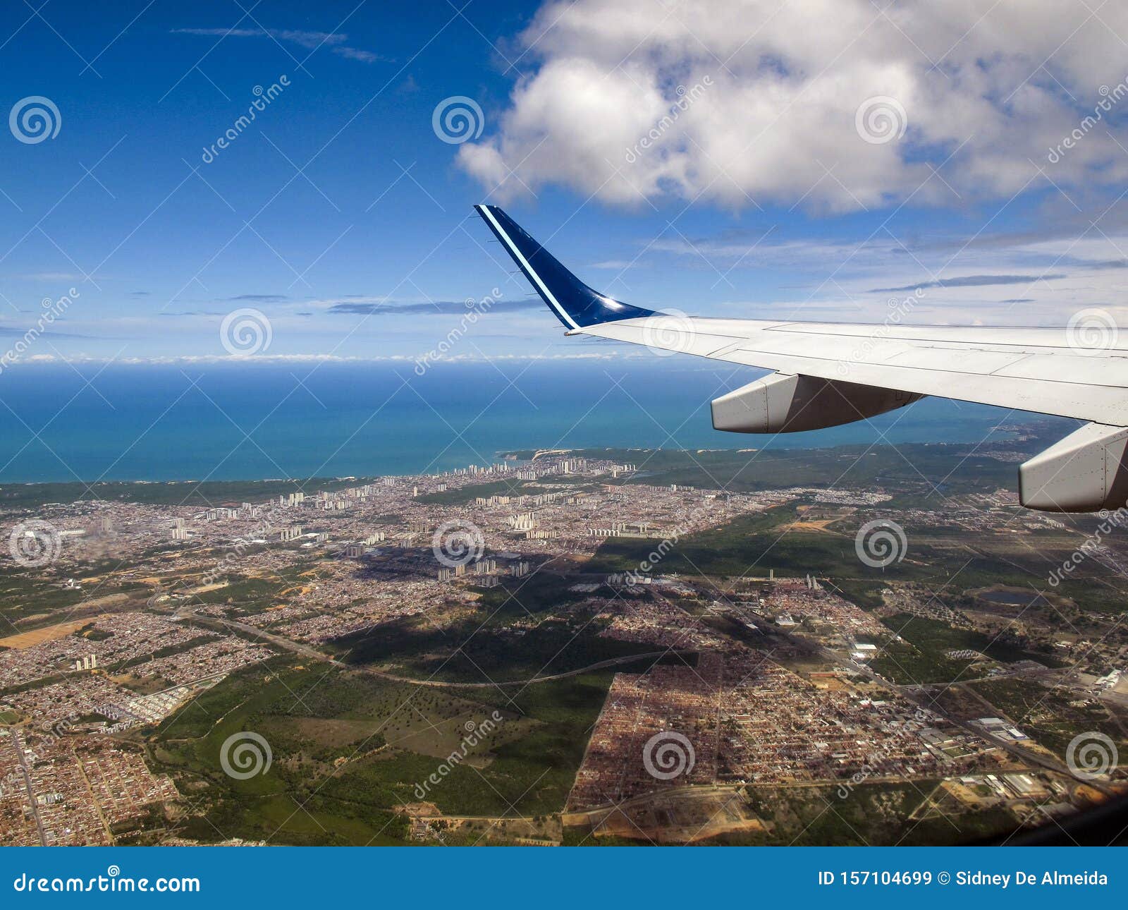 View from the Airplane Window Flying Over the City of Natal Rio Grande Do  Norte Editorial Stock Image - Image of airplane, natal: 157104699