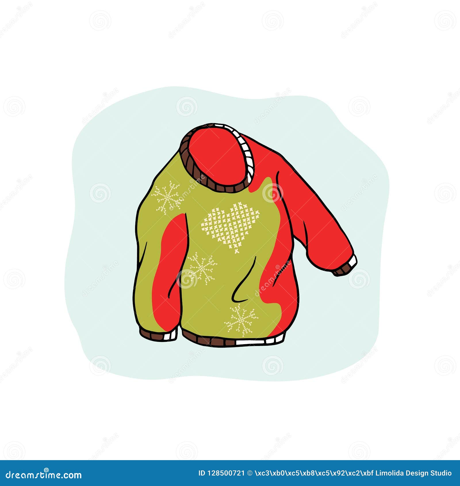 Buon Natale Jumper.Natale Nordico Jumper Vector Clipart Maglione Brutto Ricamato Disegnato A Mano Del Cuore Illustrazione Vettoriale Illustrazione Di Fumetto Partito 128500721