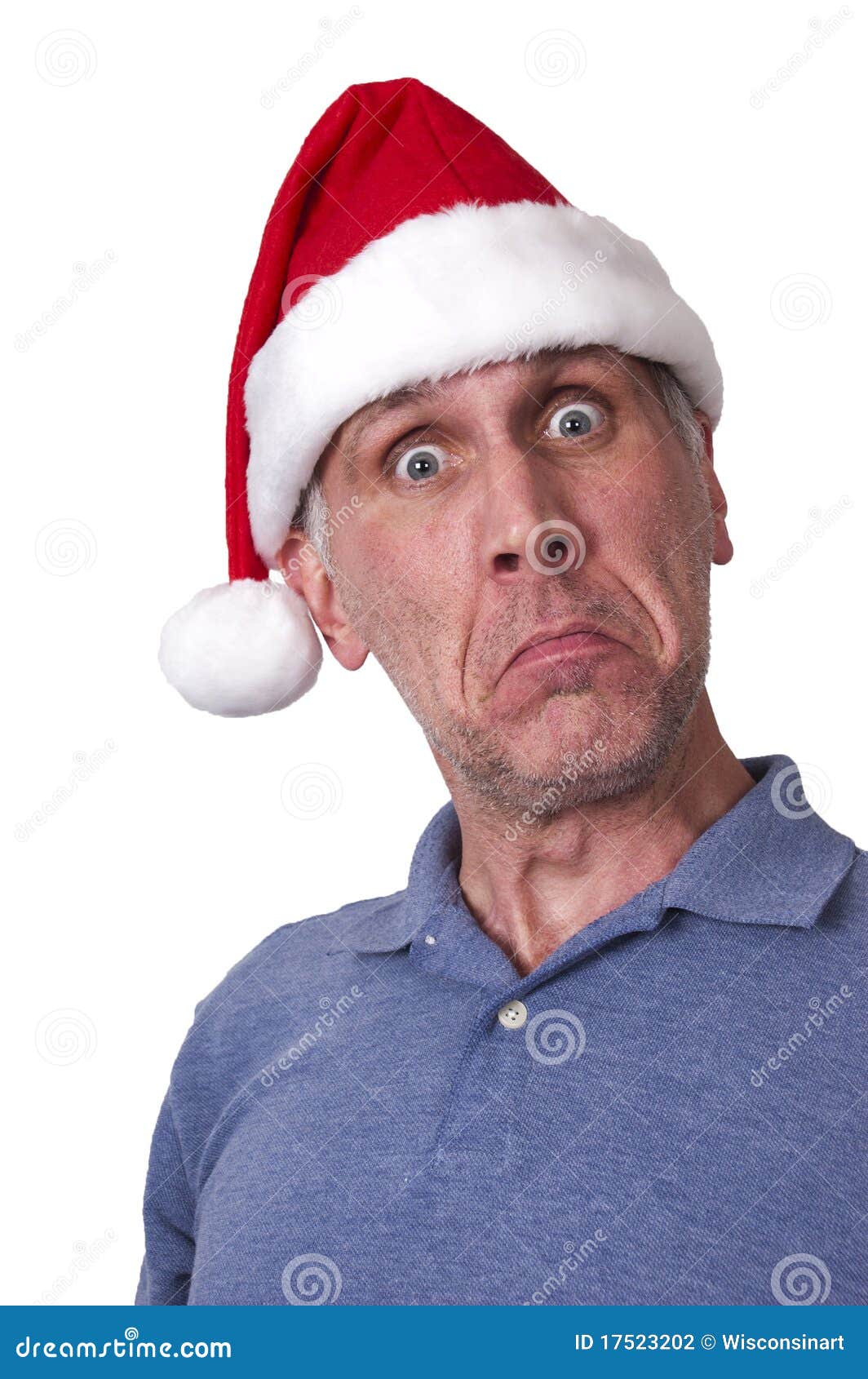 Buon Natale Del Male.Natale Triste Di Buon Natale Del Cappello Del Babbo Natale Dell Uomo Fotografia Stock Immagine Di Difettoso Depresso 17523202