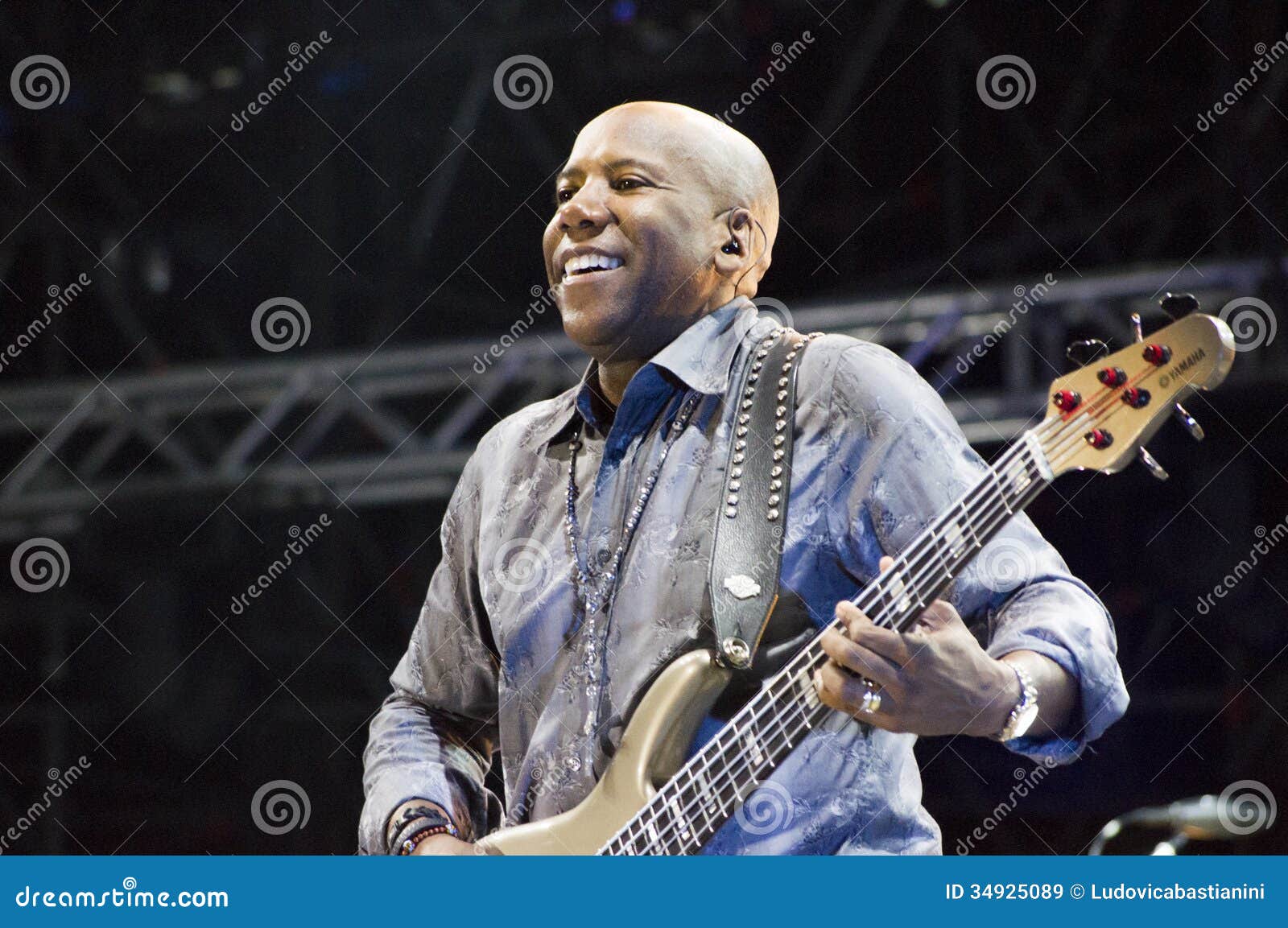 Nathan East from Toto live editorial stock image. Image of band