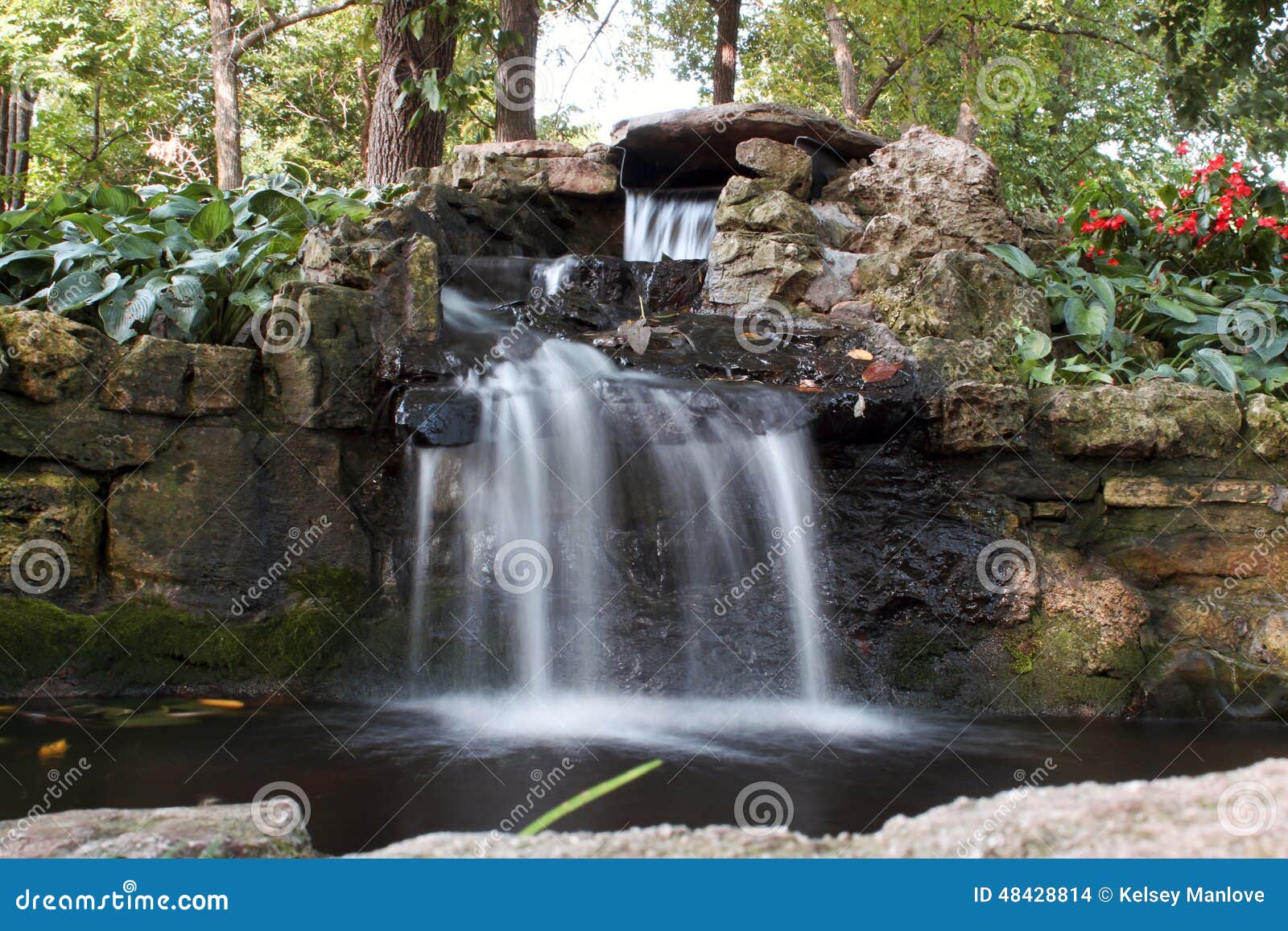 nathaniel green park, springfield missouri waterfall