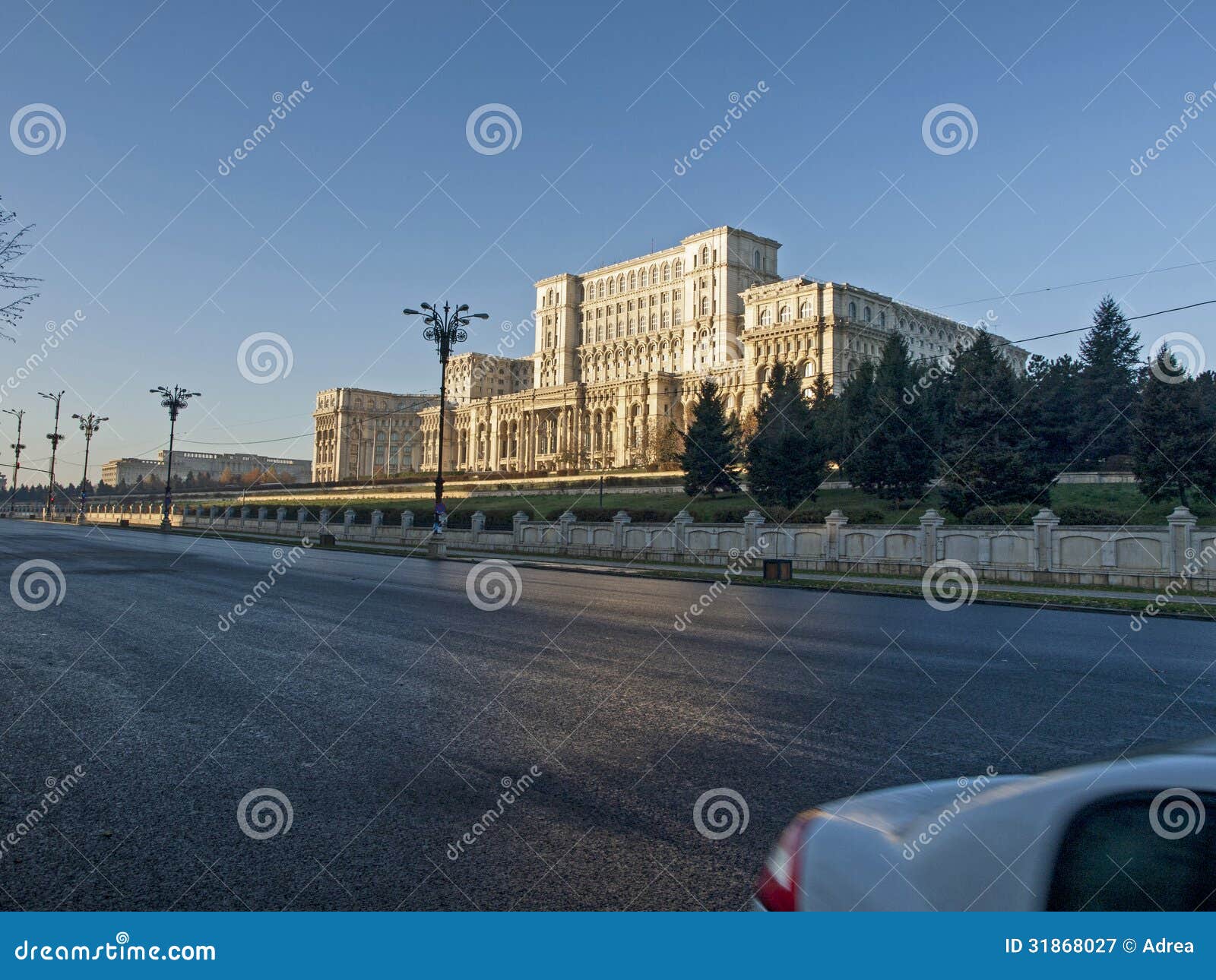 Casa Poporului View from Piata Constitutiei Stock Image Image of